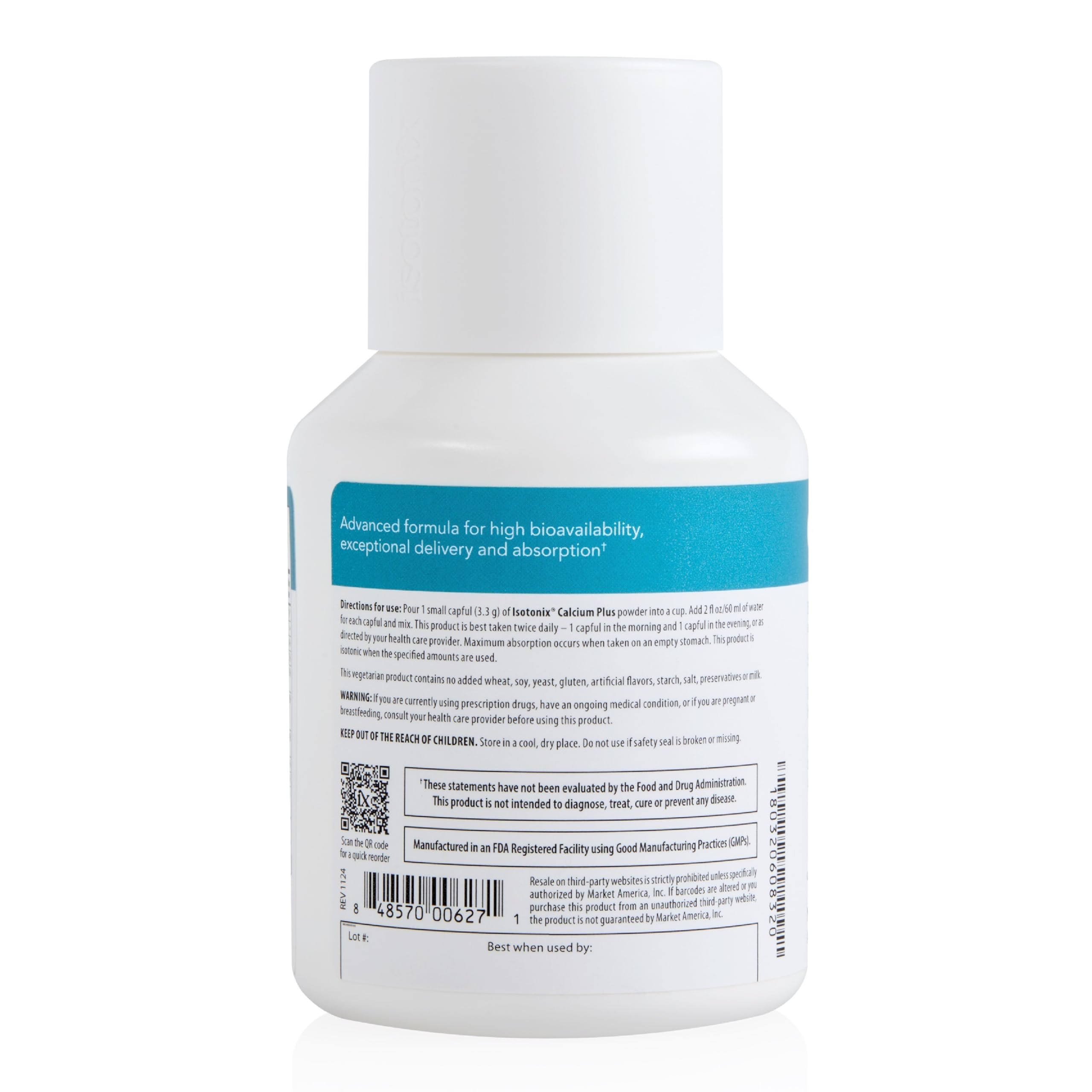 Isotonix Calcium Plus – Calcium Supplement for Women and Men with Magnesium, Vitamin D3, and Vitamin C – Fast Absorbing Isotonic Formula – Calcium Citrate & 5 Salts - 90 Servings Isotonix uk supplements