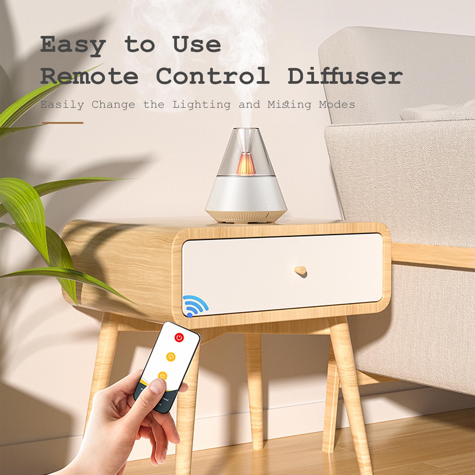 TriPro Essential Oils Aroma Diffuser,Portable Humidifier with Cool Mist and Warm Light Effect,Remote Control TriProC uk supplements