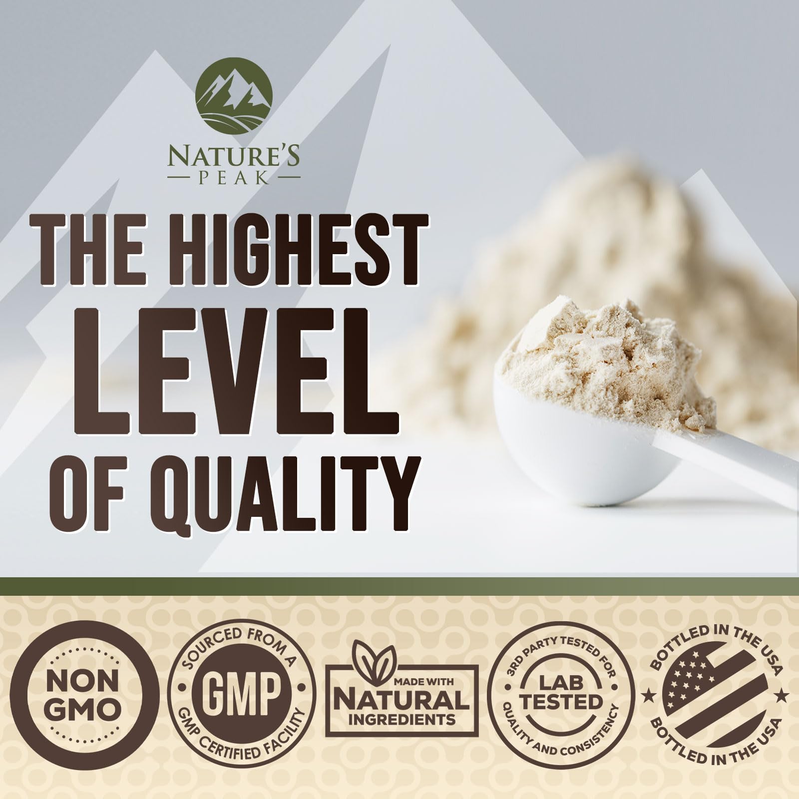 Nature's Protein Powder, 100% Whey Protein Powder Isolate, Immune Support, BCAAs Nature's Peak uk supplements