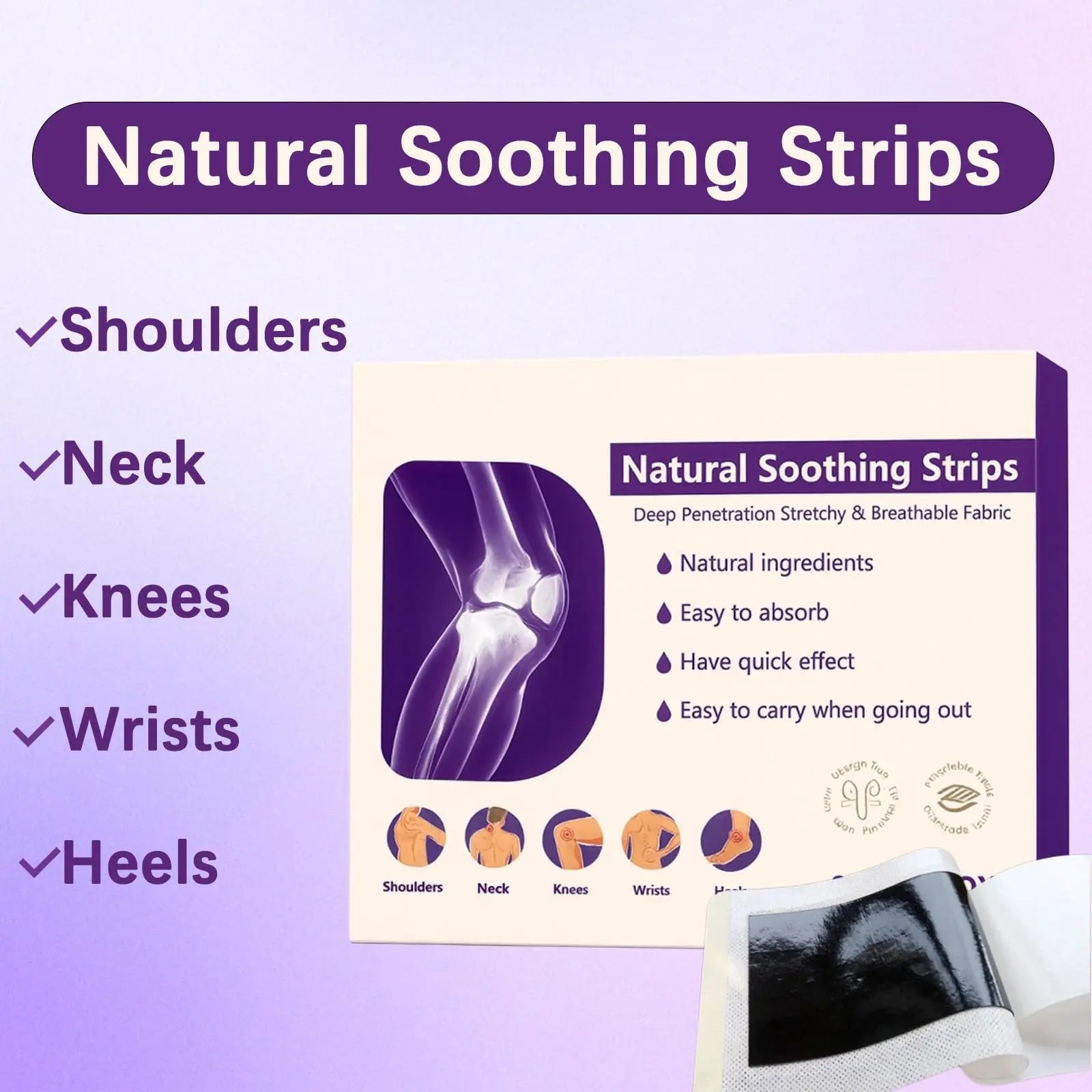 Soothing Joint Patches – Natural Herbal Comfort Pads for Knees, Shoulders, Back & Neck, Stretchy Breathable Fabric, Joint & Muscle Soreness, Long Lasting Soothing Strips, 8 Pcs/Box (2PCS) Generic uk supplements