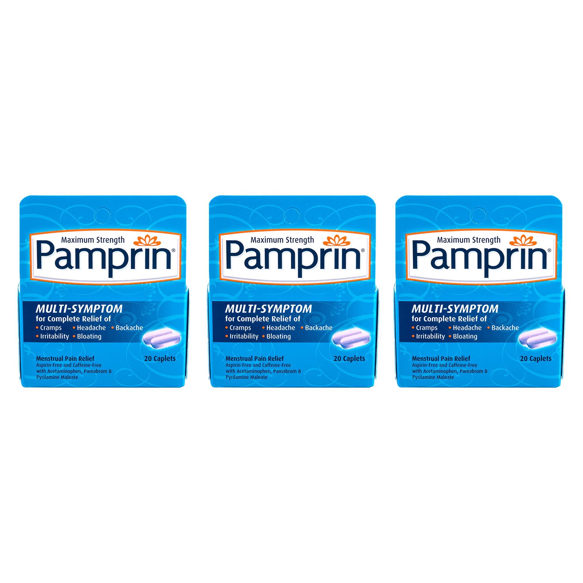 Pamprin Multi-Symptom Formula, with Acetaminophen, Menstrual Period Symptoms Relief Including Cramps Pamprin uk supplements