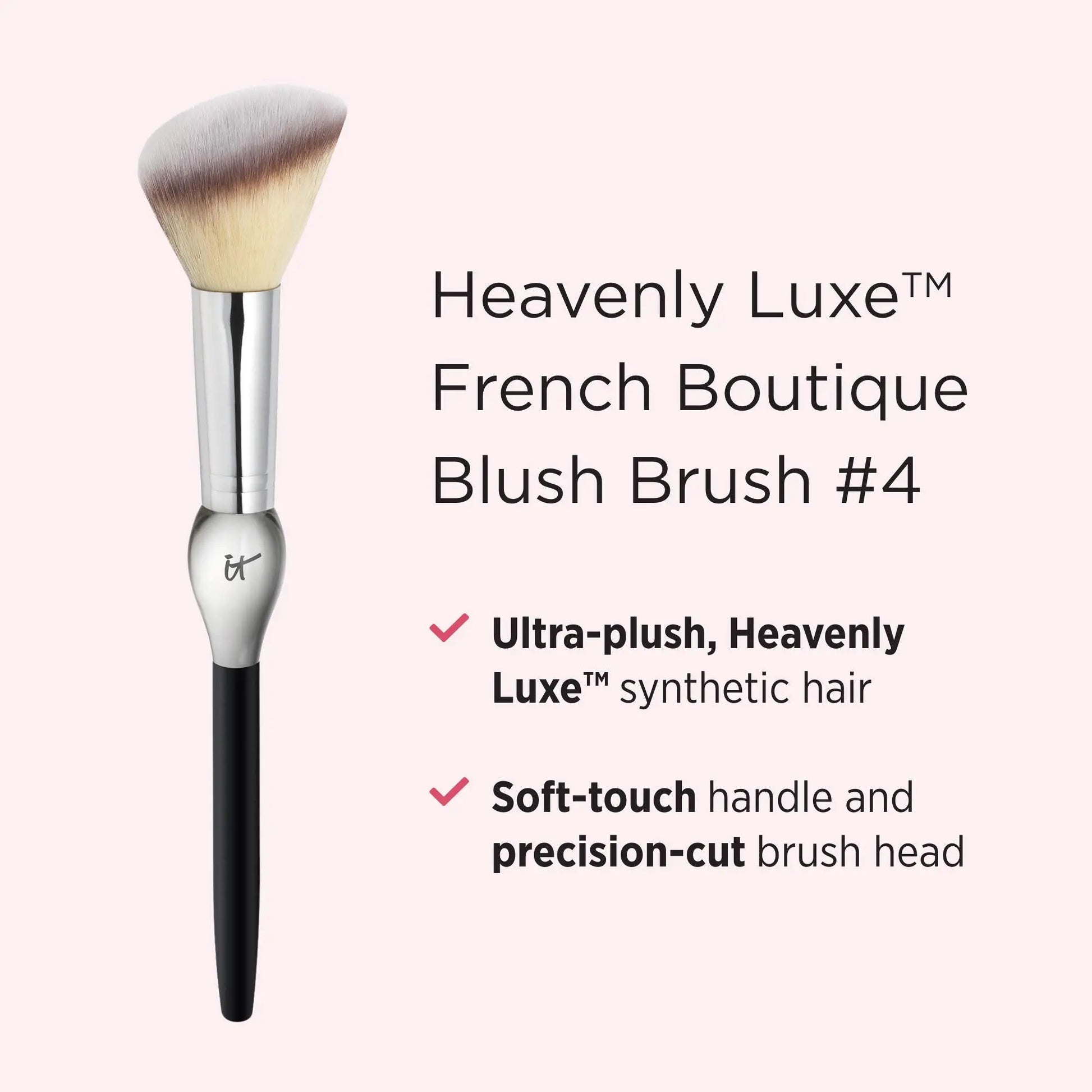 IT Cosmetics Heavenly Luxe French Boutique Blush Brush #4 - Angled Blush Brush for Cheeks - Liquid & Powder Blush Brush - Makeup Brush With Award-Winning Heavenly Luxe Hair IT Cosmetics uk supplements