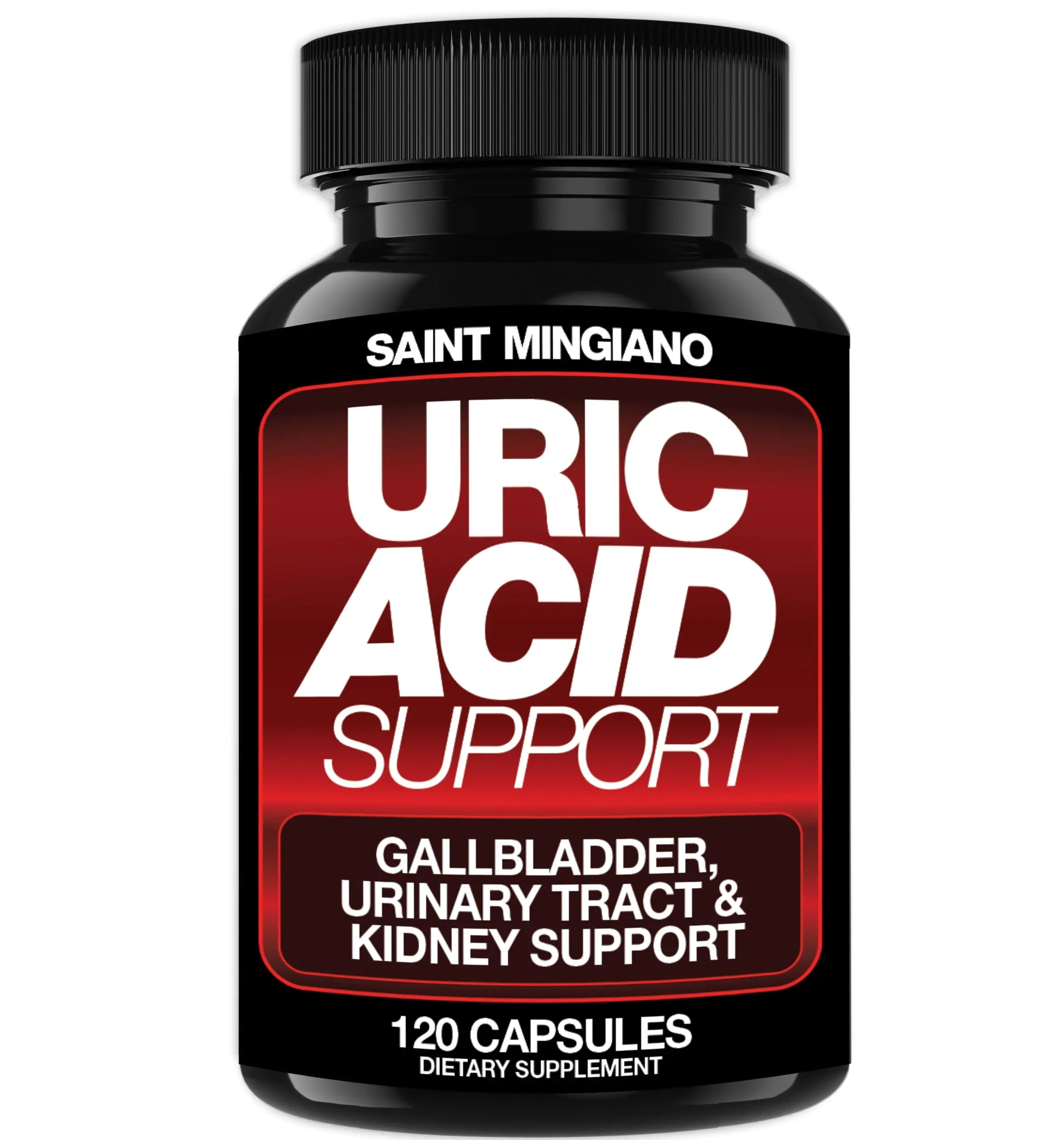 Saint Mingiano Uric Acid Flush for Gout Support -120 Capsules - Supports Kidney Cleanse Detox & Repair, Gallbladder & Urinary Tract Issues - Essential for Detox & Joint Support - Cranberry Extract Saint Mingiano uk supplements