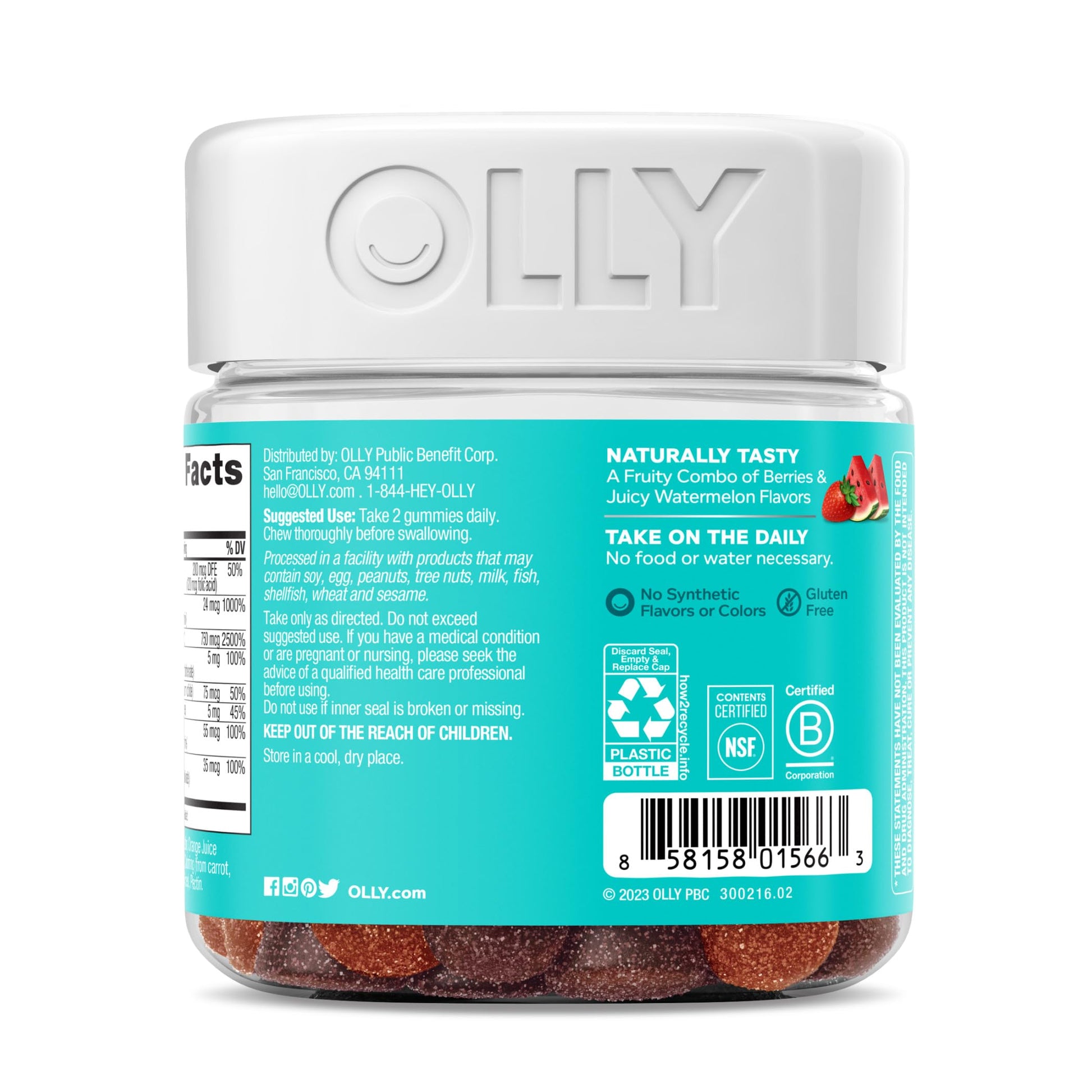OLLY Teen Girl Multi Gummy, Healthy Skin and Immune Support, 15 Essential Vitamins OLLY uk supplements