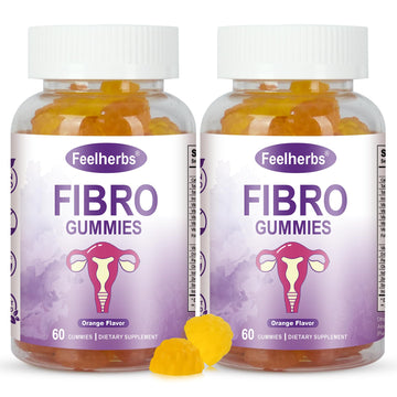 Feelherbs Fibro Gummies for Women, Pack of 2, Multivitamin Inositol Gummies with Inositol, Biotin, Vitamins A, C, D3, E, B6, B12, 60 Gummies Per Bottle Feelherbs uk supplements