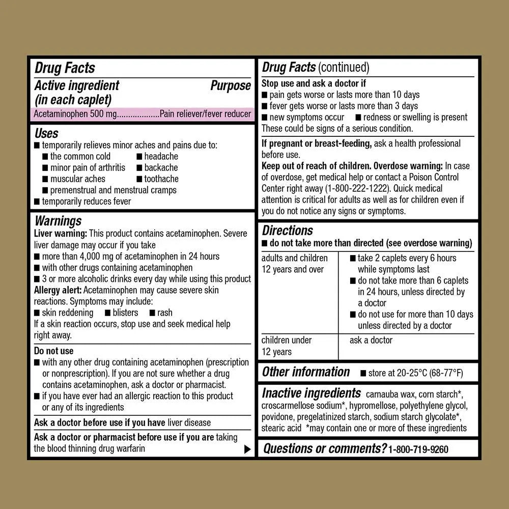 GoodSense Extra Strength 500mg Acetaminophen Caplets 50 Count & Nexcare Flexible Clear 1 Inch x 10 Yard Waterproof Transparent Tape 1 Roll GoodSense uk supplements