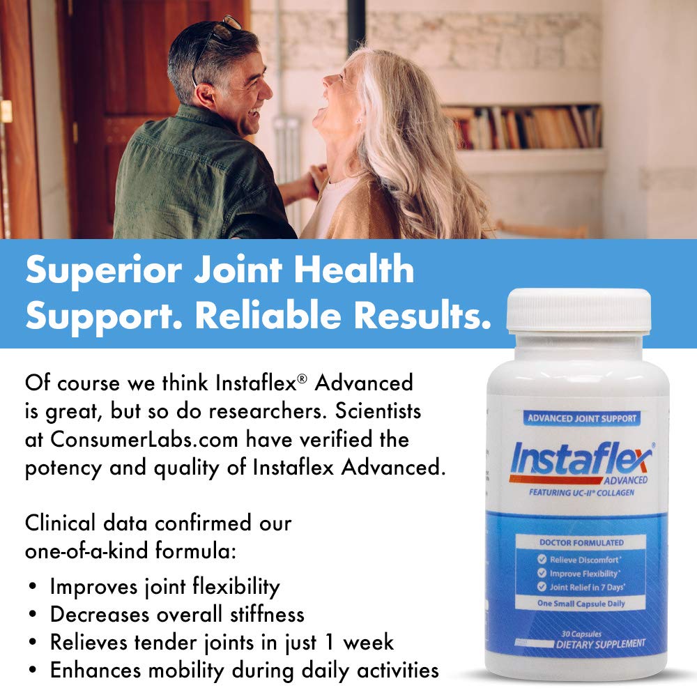 Instaflex Advanced Joint Support - Doctor Formulated Joint Relief Supplement, Featuring Collagen & 5 Other Joint Discomfort Fighting Ingredients - 14 Count Instaflex uk supplements