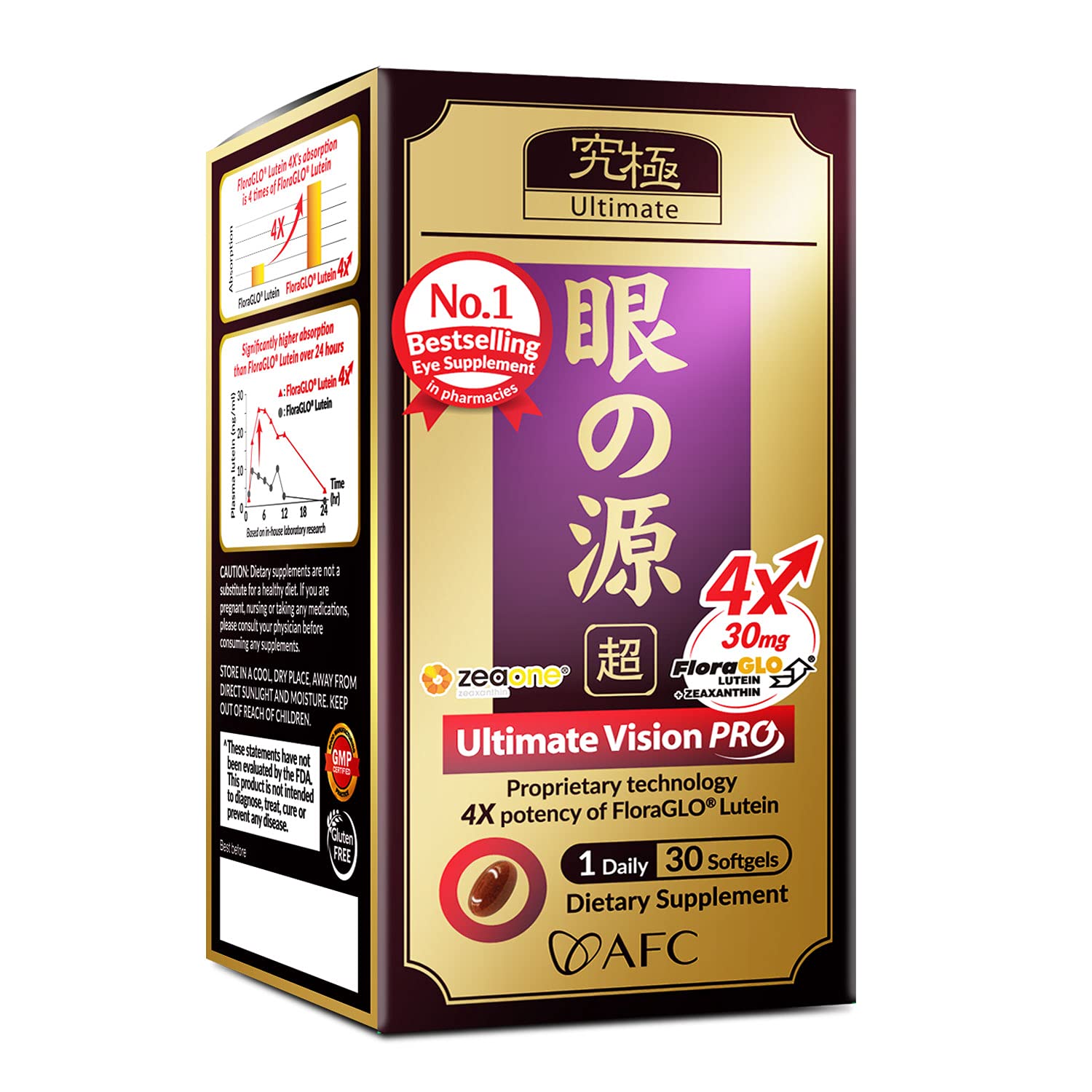 AFC Japan Ultimate Vision PRO - Eye Formula with FloraGLO Lutein 4X AFC uk supplements
