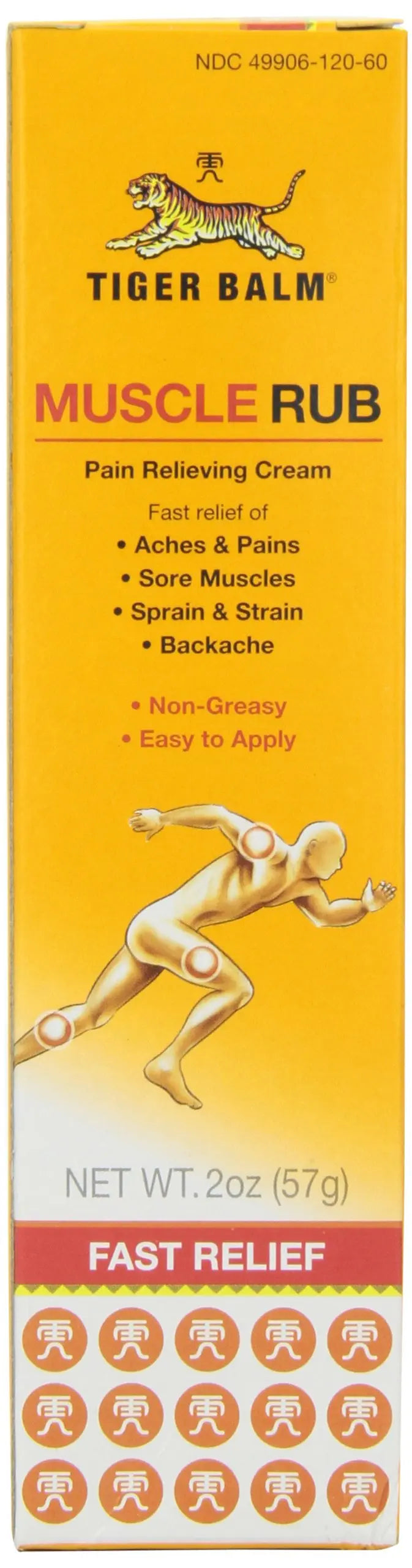 Tiger Muscle Rub Topical Analgesic Cream 2 Ounces (57 g) (Pack of 4) Tiger Balm uk supplements