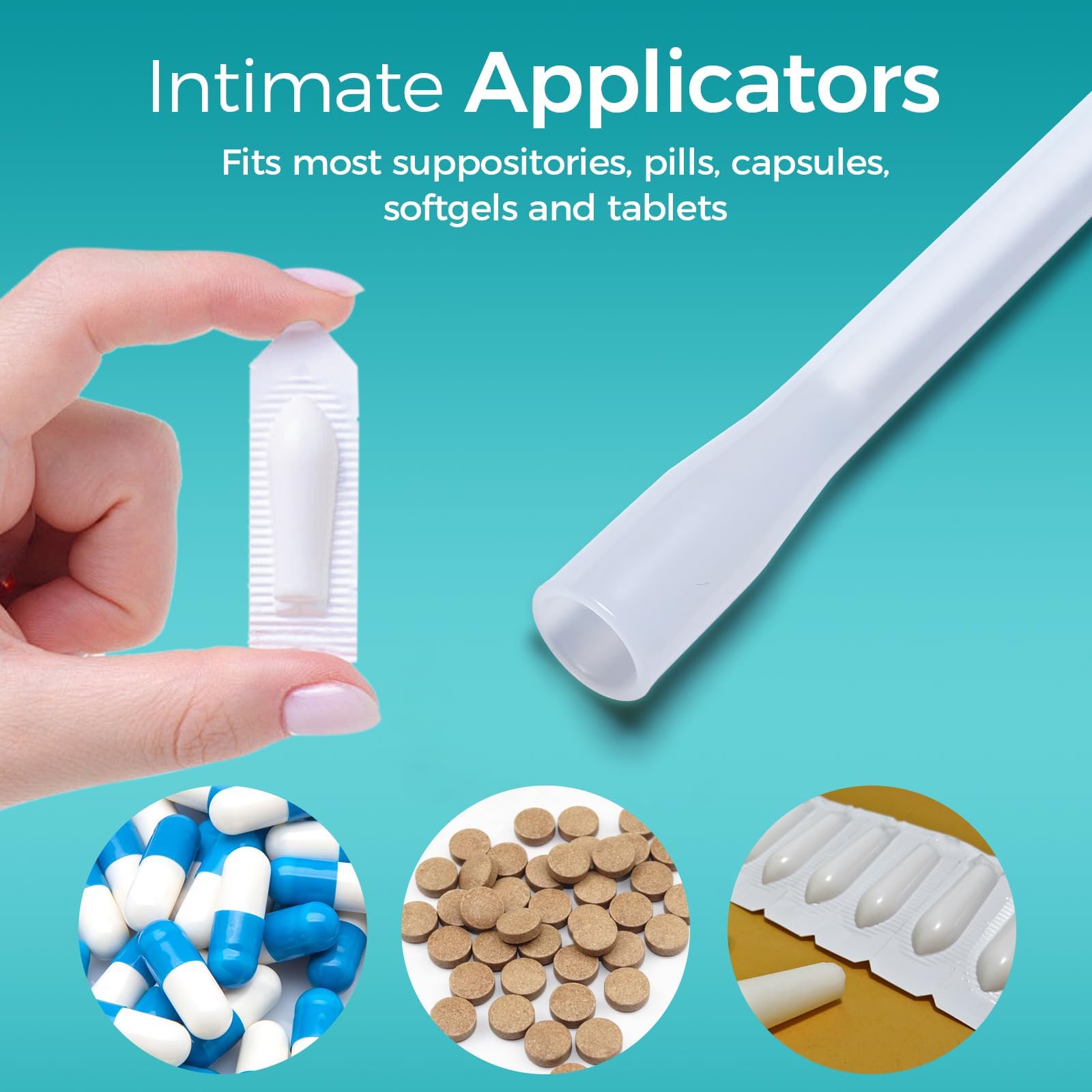 Dizzily 30 Pack Disposable Vaginal Suppository Applicators for Women, Individually Wrapped, Hygienic - Fits Most Boric Acid Suppositories, Pills, Tablet, Cap-sules and Feminine Care Applicator Dizzily uk supplements
