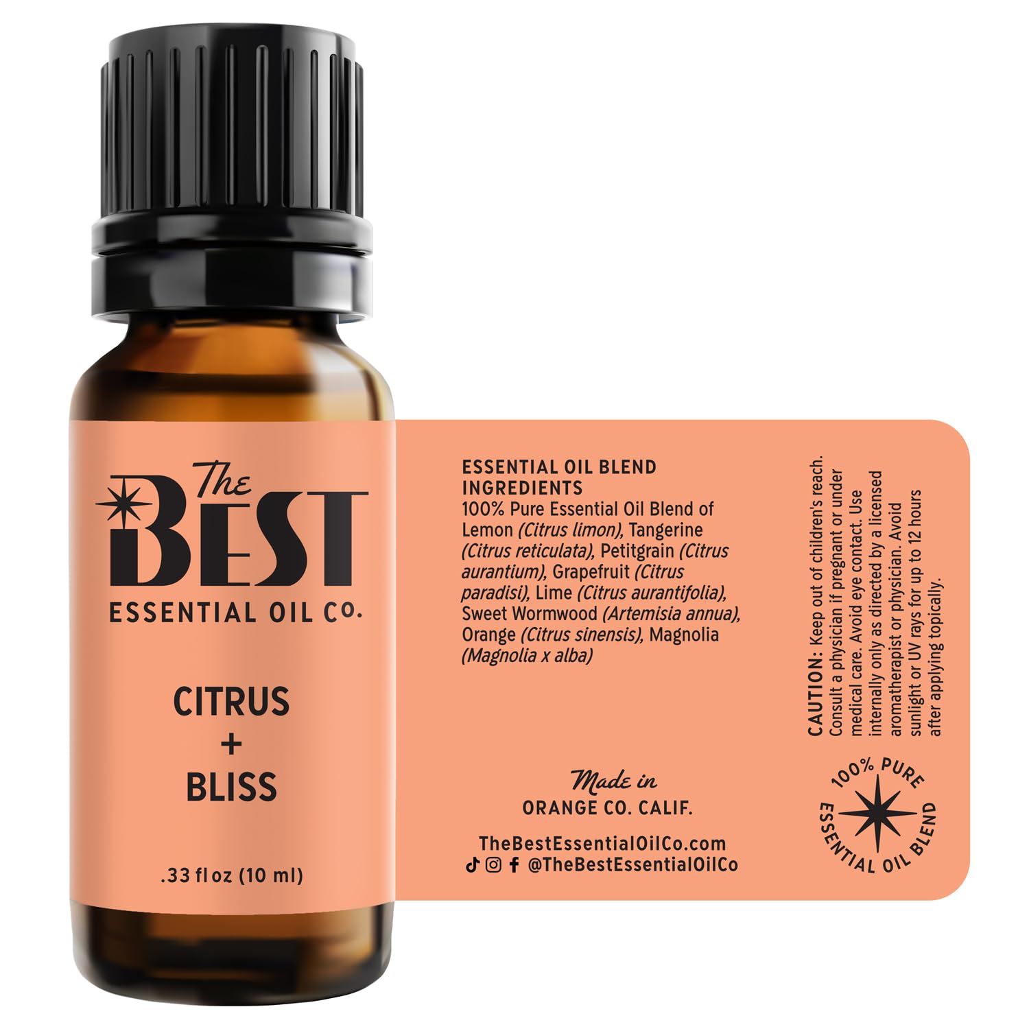 The Best Citrus + Bliss Essential Oil Blend- Premium Grade- 100% Pure & Natural for Aromatherapy The Best Essential Oil Co uk supplements