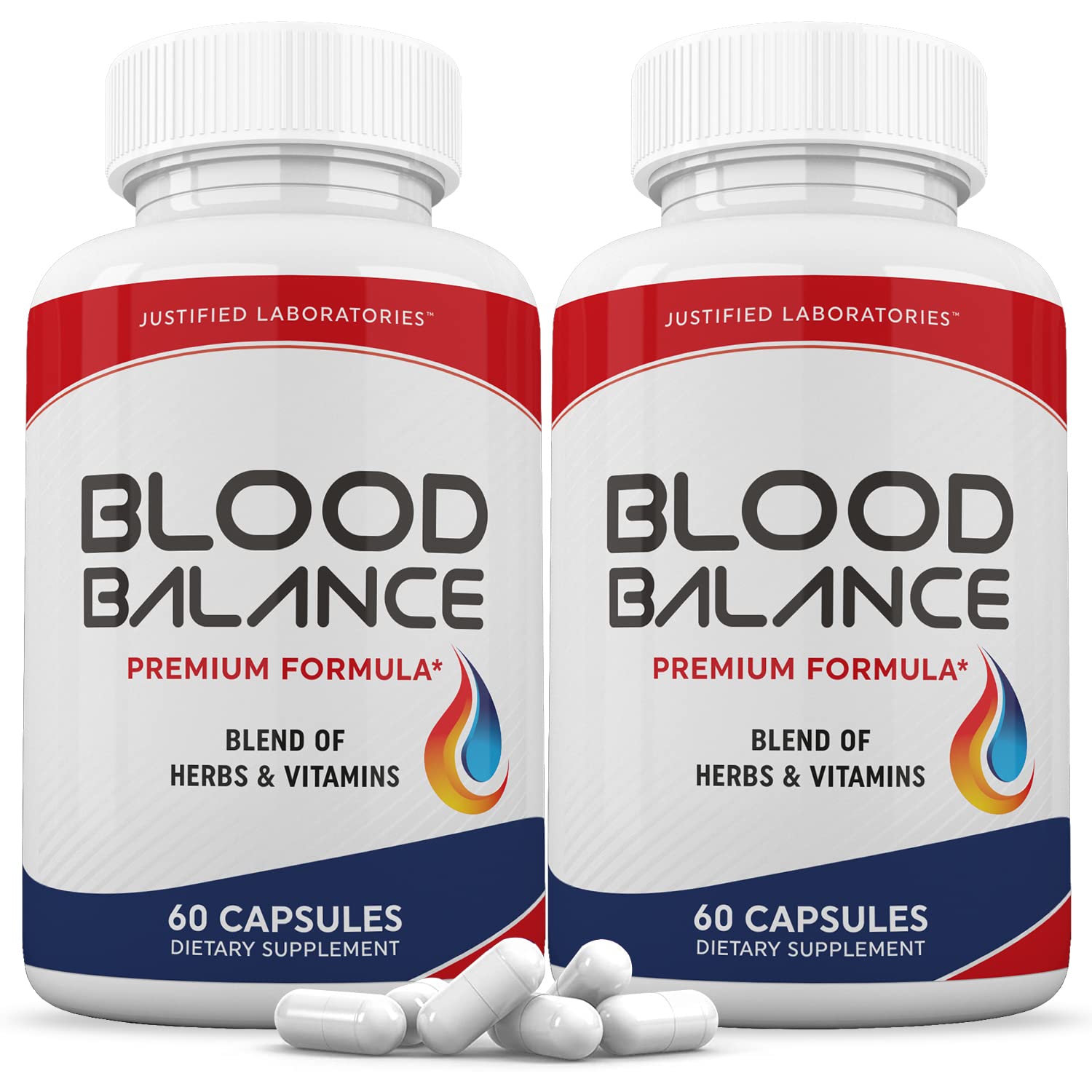 Justified Laboratories (2 Pack Blood Balance Advanced Formula 620MG Formula Supplement Pills 120 Capsules Justified Laboratories uk supplements