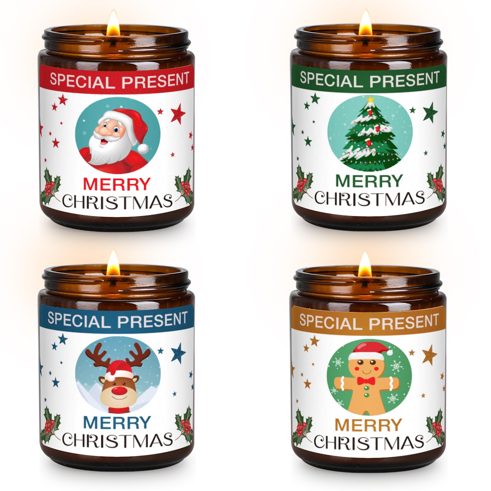 Christmas Candle Set Scented Candle Gift Set, 4 Pack 28 oz Christmas Scented Candles Over 180 Hours YINUO LIGHT uk supplements
