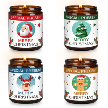 Christmas Candle Set Scented Candle Gift Set, 4 Pack 28 oz Christmas Scented Candles Over 180 Hours YINUO LIGHT uk supplements