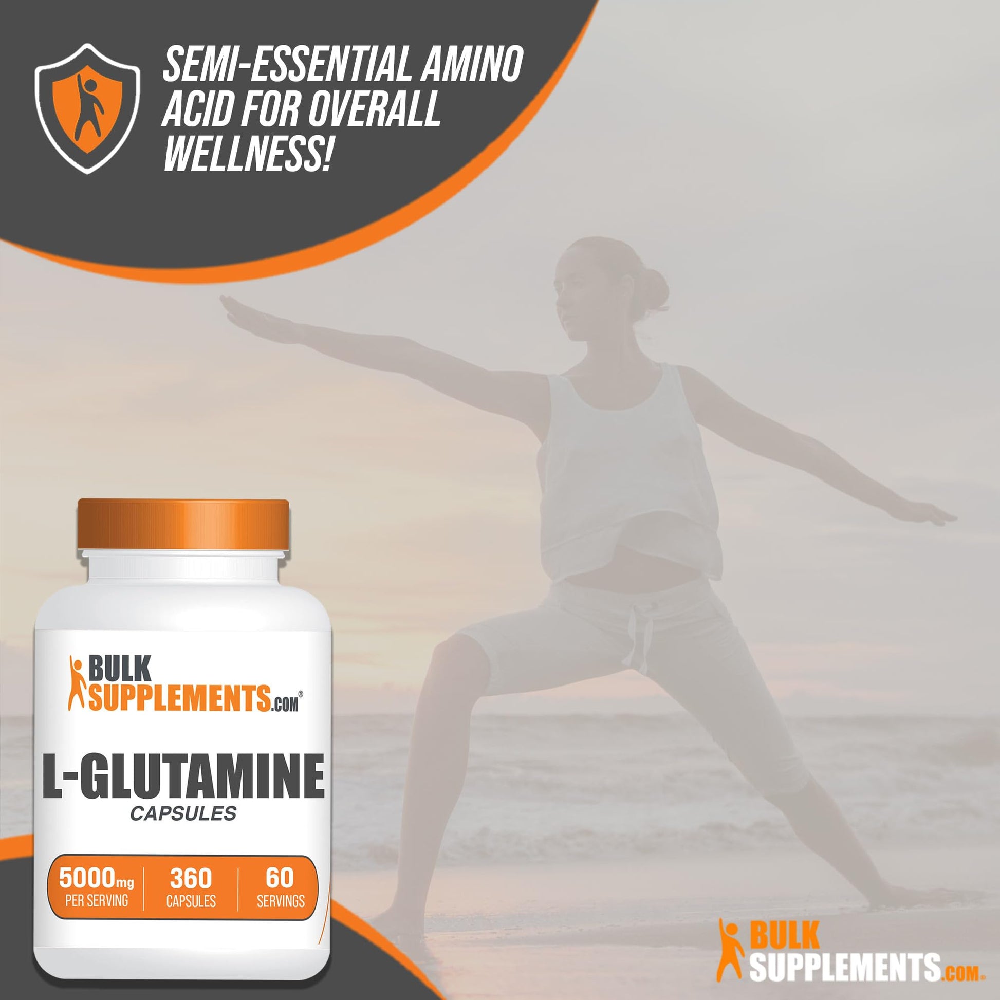 BULKSUPPLEMENTS.COM L-Glutamine Capsules - Glutamine Supplement, L Glutamine BULKSUPPLEMENTS.COM uk supplements
