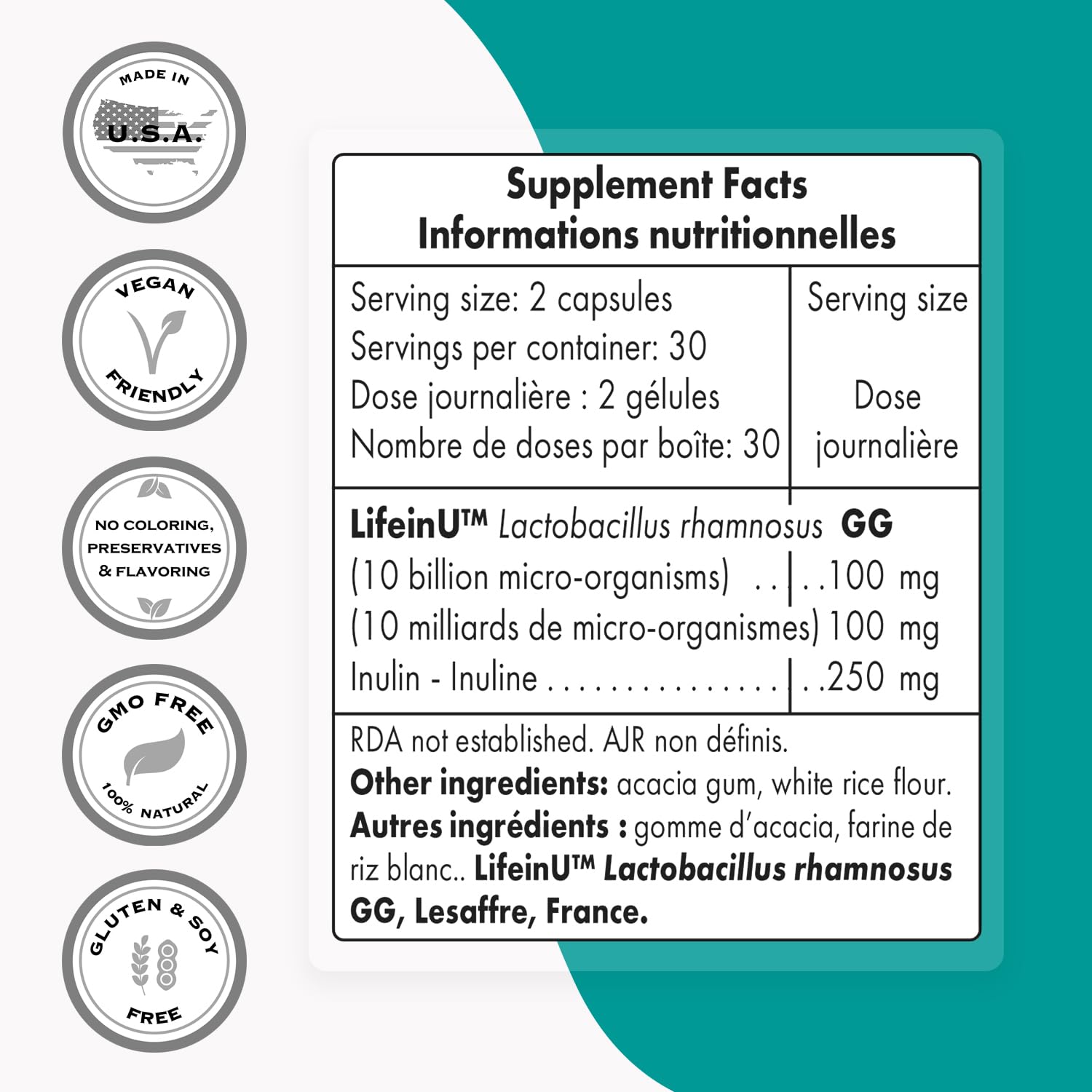 Supersmart - Lactobacillus Rhamnosus GG 10 Billion CFU per Day (LGG Probiotic Supersmart uk supplements