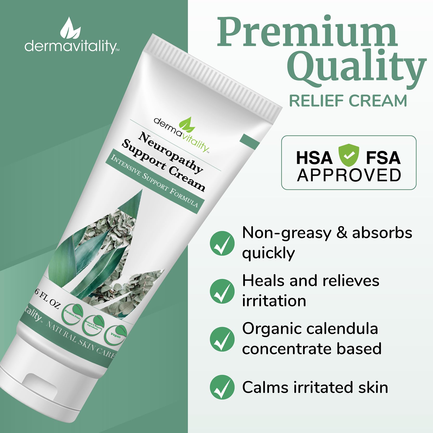 UltimateVitality Neuropathy Support Cream – Natural Organic Cream for Feet, Hands, Legs, Toes Includes Arnica, Capsicum Frutescens Fruit Extract, Peppermint a Ginger - 6 Ounces UltimateVitality uk supplements