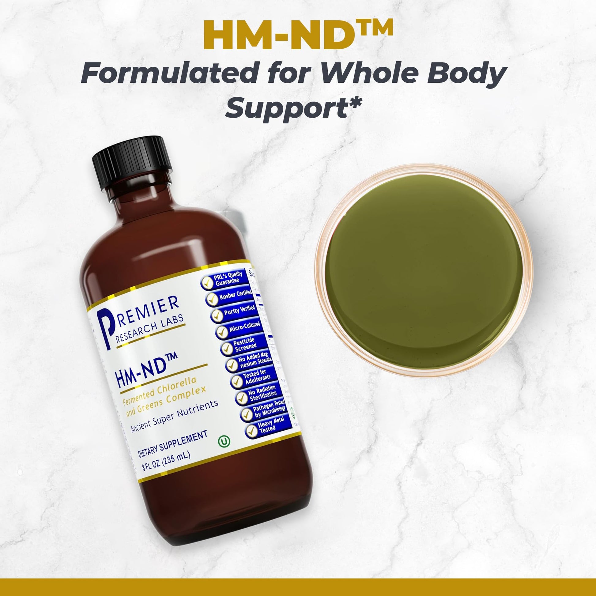 Premier Research Labs Fermented HM-ND - Cilantro, Parsley, and Chlorella Liquid, Full Body Detox and Cleanse for Men and Women, Cilantro Supplement with Organic Herbal Extracts - 8 Fl Oz Premier Research Labs uk supplements