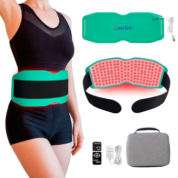 Dawfek Red Light Therapy Belt for Pain Relief Silicone Wearable Near Infrared Light Wrap Deep Dawfek uk supplements