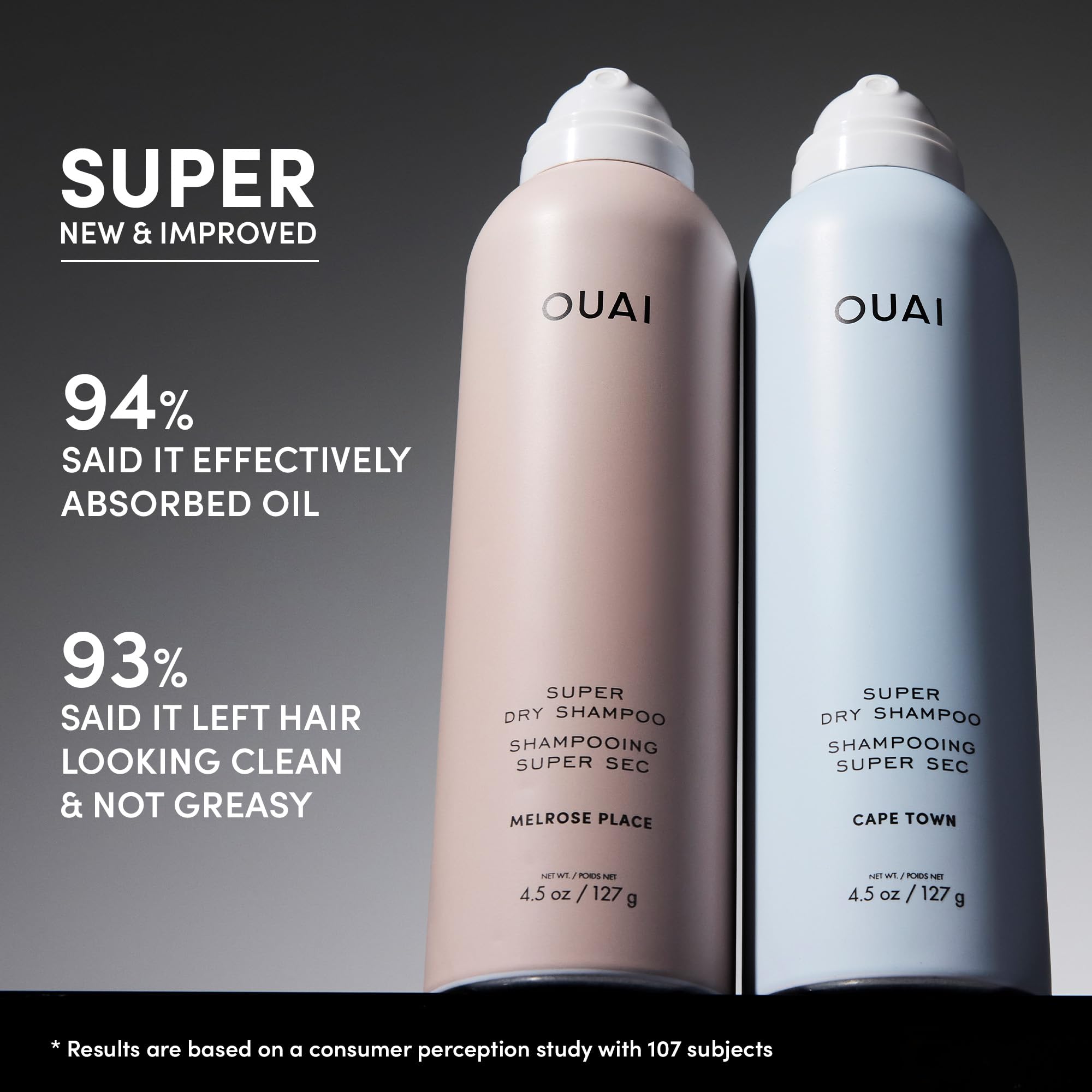 OUAI Super Travel Size Dry Shampoo - Volumizing Dry Shampoo - Absorbs Oil, Dirt & Sweat - Blends Seamlessly into Hair with Zero Residue & Enriched with a Long-Lasting Scent - Melrose Place (2 oz) OUAI uk supplements