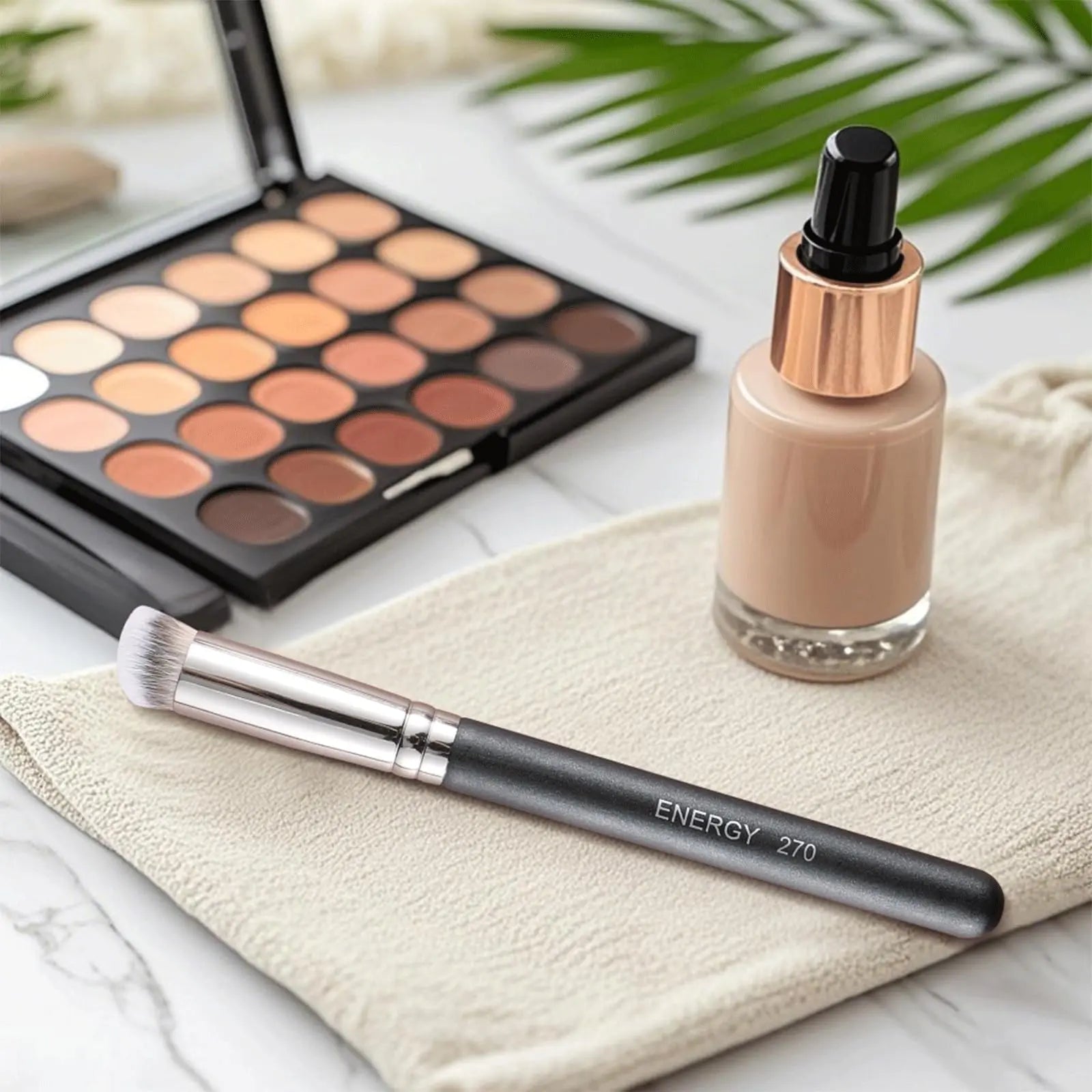 ENERGY Concealer Brush Under Eye Mini Angled Flat Top Kabuki Nose Contour Brush for Concealing Blending Setting Buffing with Powder Liquid Cream Cosmetic Pro Small Makeup Foundation brushes 270 ENERGY uk supplements