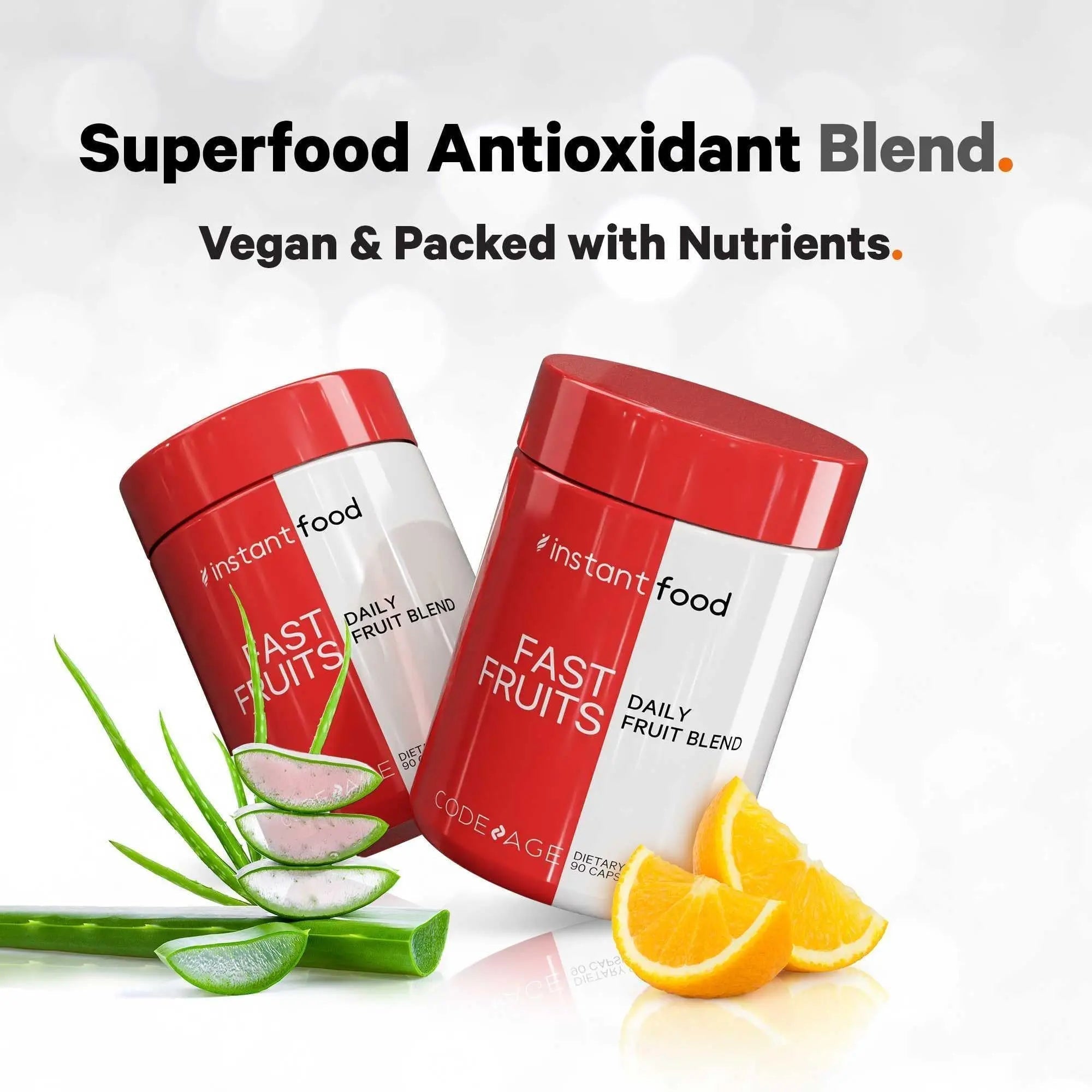Codeage Instantfood Fast Fruits, Over 15 Fruits Powders Equivalent All-in-One, Vegan Daily Whole Food Vitamins - Berries, Antioxidant Polyphenols Codeage uk supplements