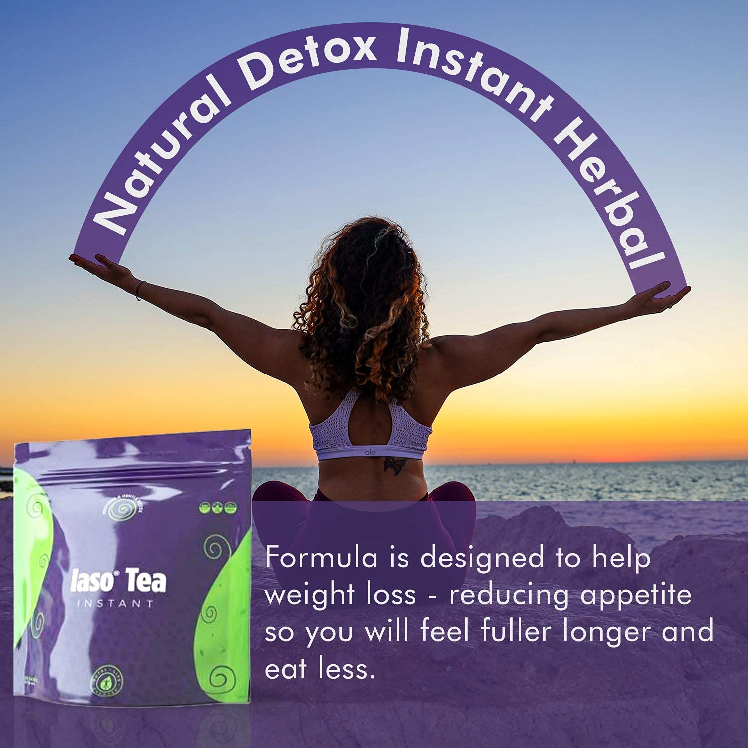 TLC Total Life Changes IASO Natural Detox Instant Herbal Tea - Expiration Date on the Top Total Life Changes uk supplements