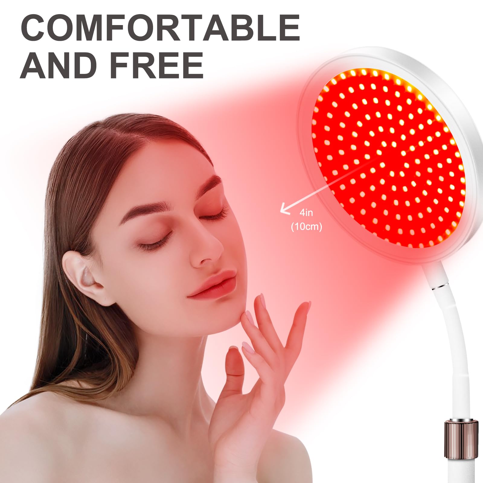 Red Light Lamp with Base, 660nm Red Light & 850nm Near Infrared Red Light Lamp with Timer Devowellte uk supplements