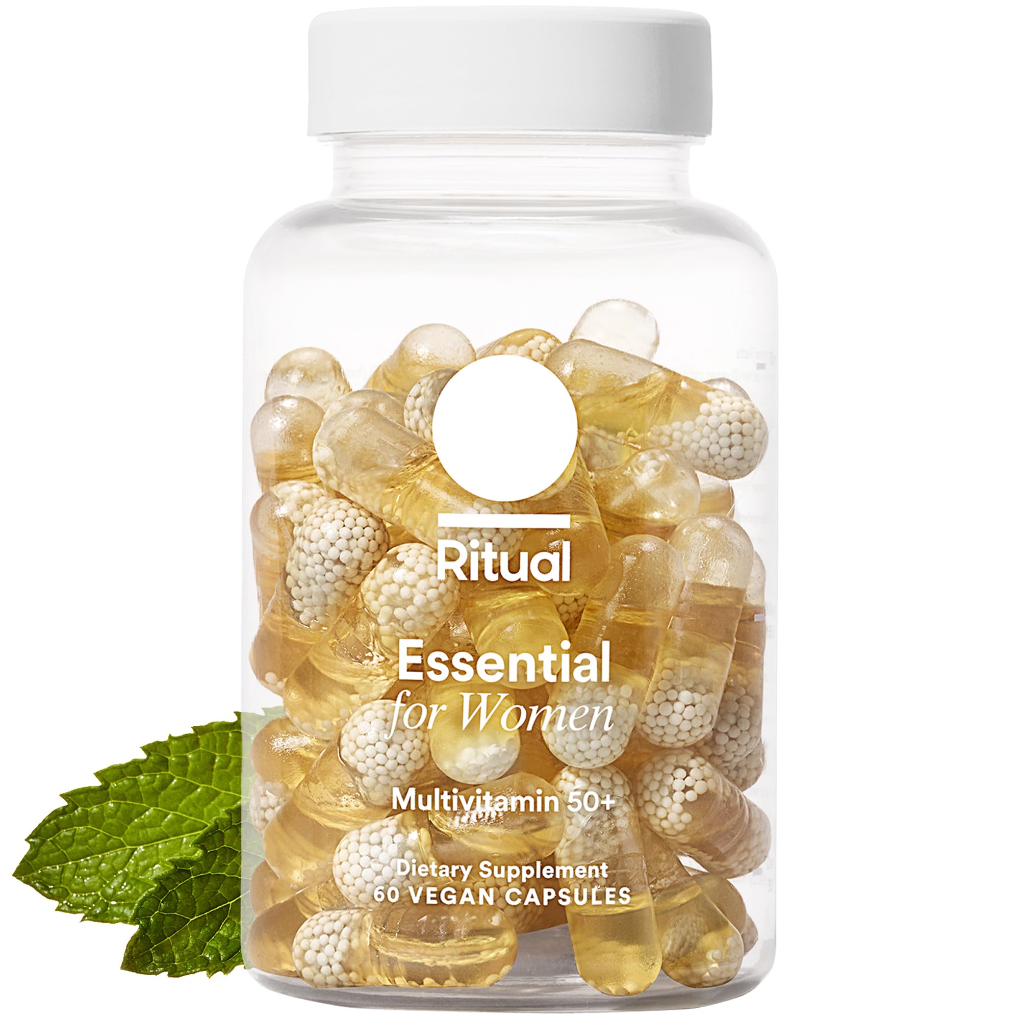 Ritual Multivitamin for Women 50+, Menopause Supplements with Vitamin D3, K2 and Magnesium for Bone Support*, Omega-3 DHA, Vitamin B12, Non-GMO, Mint Essenced, 30 Day Supply, 60 Vegan Capsules Ritual uk supplements
