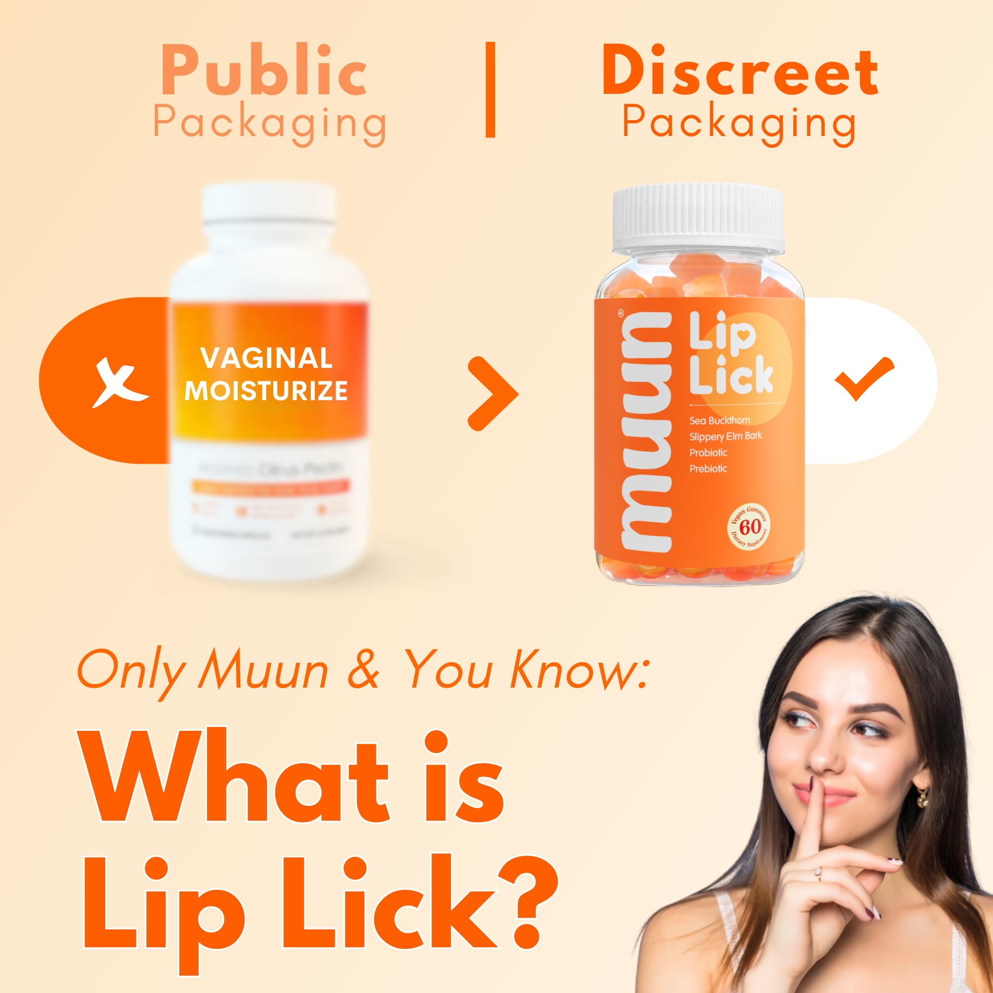 Muun Vaginal Dryness Gummy for Perimenopause Menopause with Slippery Elm Bark, Omega Muun uk supplements