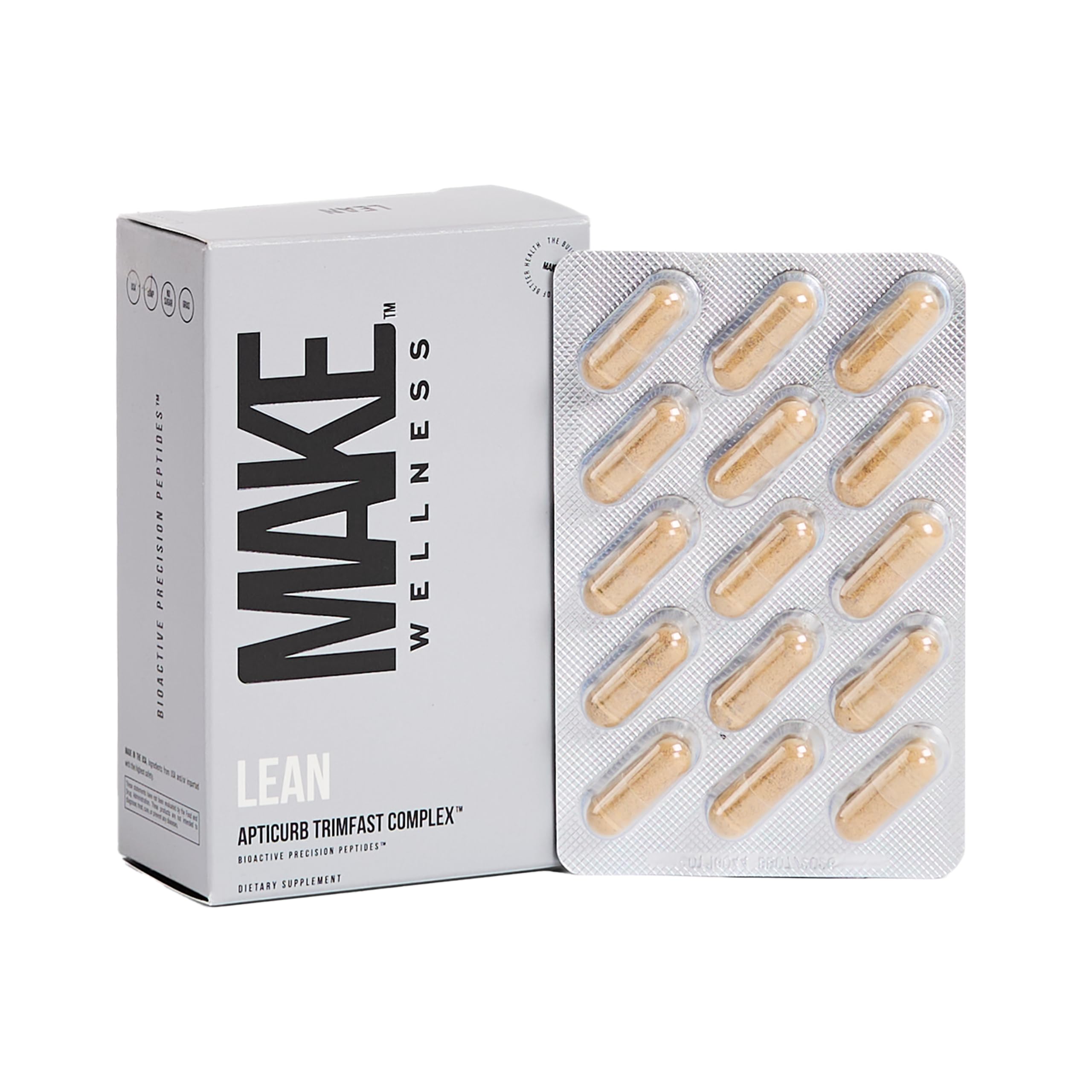 Make Wellness Lean Peptide Supplement | Supports Overall Wellness, Normal Muscle Health & Active Lifestyles | Bioactive Peptide Blend | Clean, Non-GMO Formula | 30 Servings for Daily Nutrition Make Wellness uk supplements