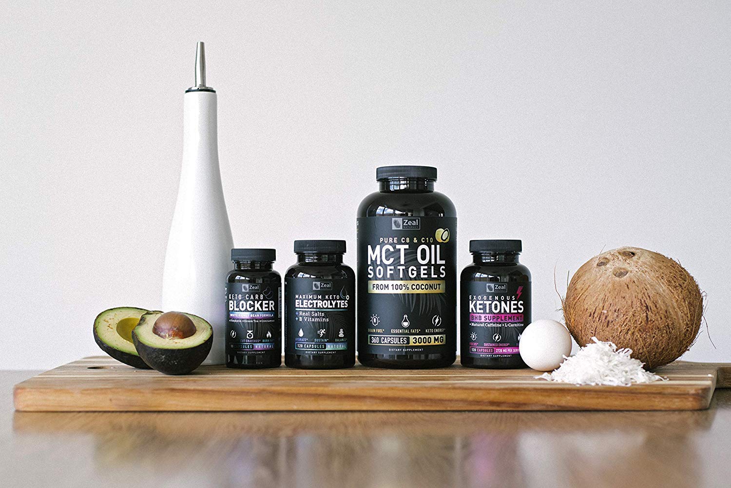 Pure MCT Oil Capsules (360 Softgels | 3000mg) 4 Month Supply Keto Pills w Unrefined Coconut Zeal Naturals uk supplements