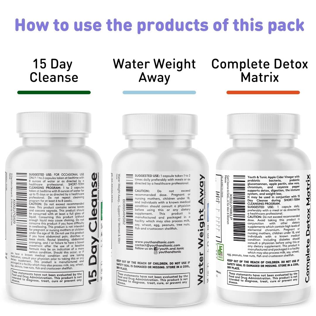 Youth & Tonic Complete Body Detox for Cleanse, Normal Acidity Gut Level and Water Youth & Tonic uk supplements