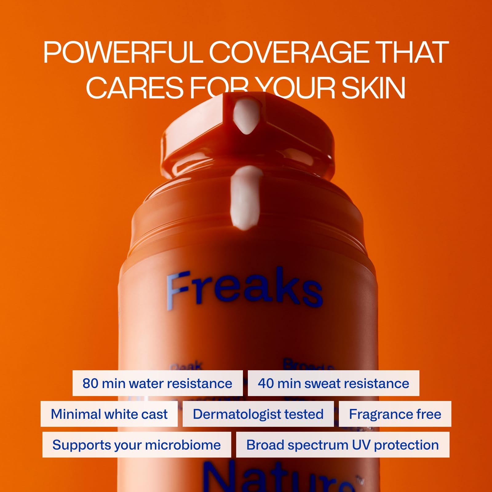 Freaks of Nature Peak Performance SPF 50 | 100% Mineral Sunscreen | Lightweight, Fast-Absorbing, 80-Min Water-Resistant | Plant-Based, Eco-Friendly, Reef-Safe, Cruelty-Free | All Skin Types| 1.7 oz Freaks of Nature uk supplements