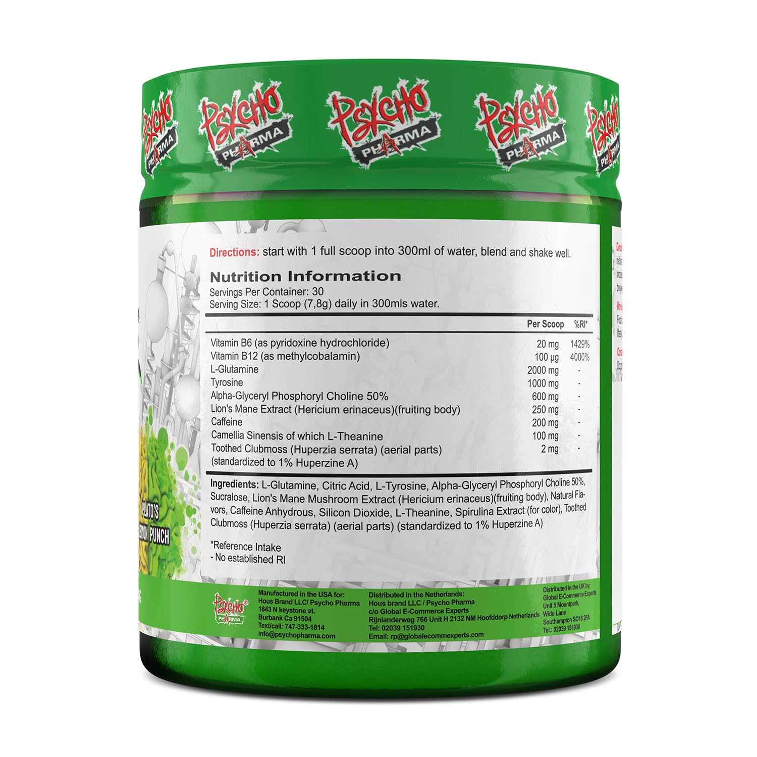 Psycho Pharma. Infinite Brain Nootropic Game Changer. Compete Win (Plato's Lemon Punch, 30 Serving) Psycho Pharma uk supplements