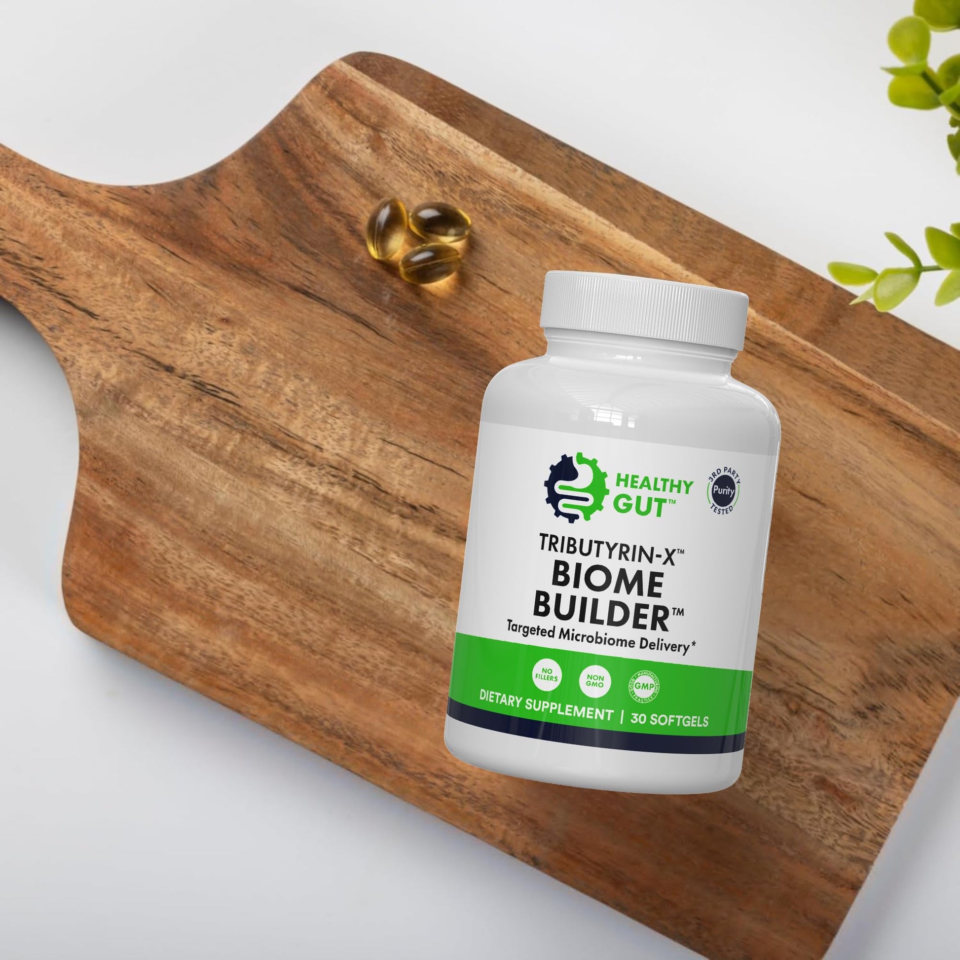 Healthy Gut Tributyrin-X | Most Bioavailable Butyrate Postbiotic for Gut Health & Leaky Gut Support | 99% Pure w/Zero Odor | 30 Softgels Healthy Gut uk supplements