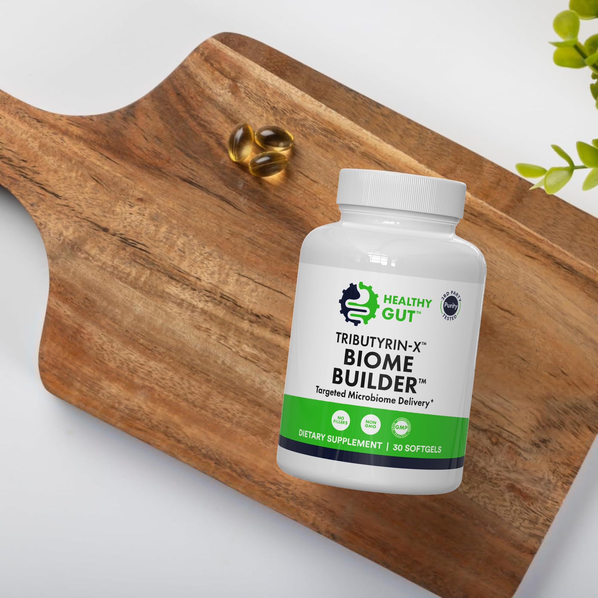 Healthy Gut Tributyrin-X | Most Bioavailable Butyrate Postbiotic for Gut Health & Leaky Gut Support | 99% Pure w/Zero Odor | 30 Softgels Healthy Gut uk supplements