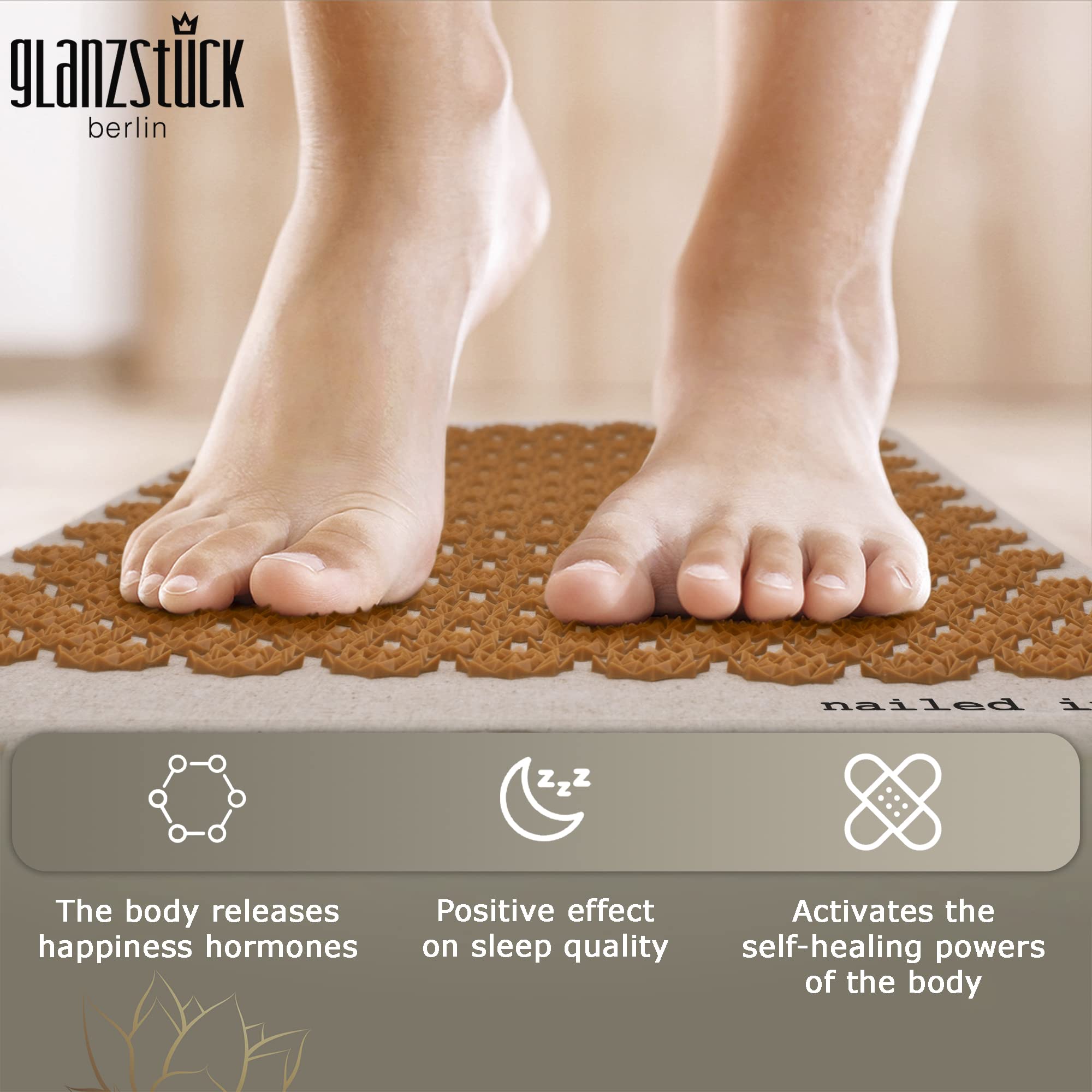 Glanzstück Berlin® Health Collection XXL Acupressure Mat Set for Full Body for Tension Headaches Glanzstück Berlin uk supplements