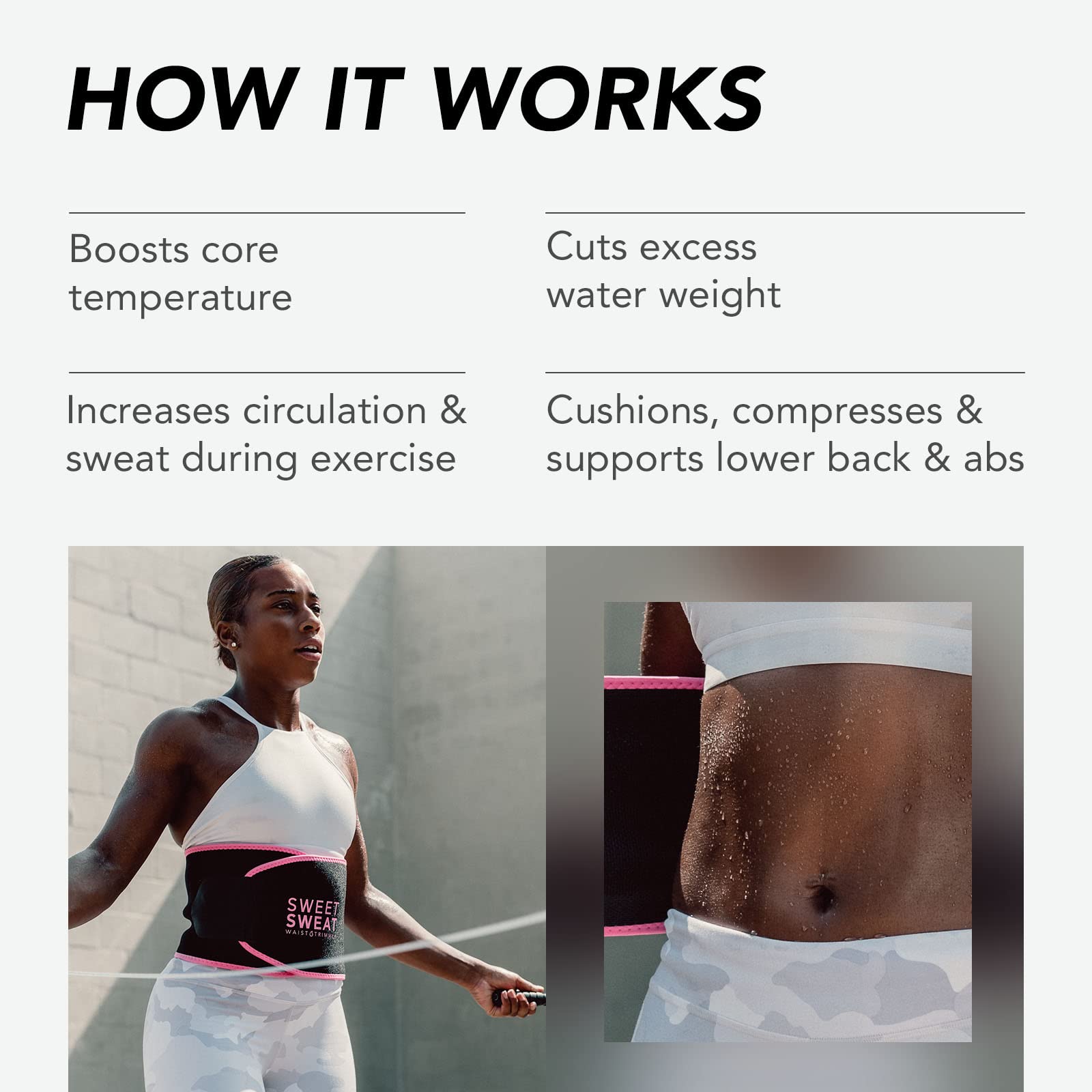 Sports Research Sweet Sweat Waist Trimmer Get More from Your Workout - Medium Sports Research uk supplements