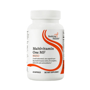 Seeking Health Multivitamin One MF - MTHFR Support Supplement with Calcium Folinate & Vitamin B12 - Easy-to-Digest - Methyl-Free Vegetarian Capsule - 45 Veggie Capsules Seeking Health uk supplements