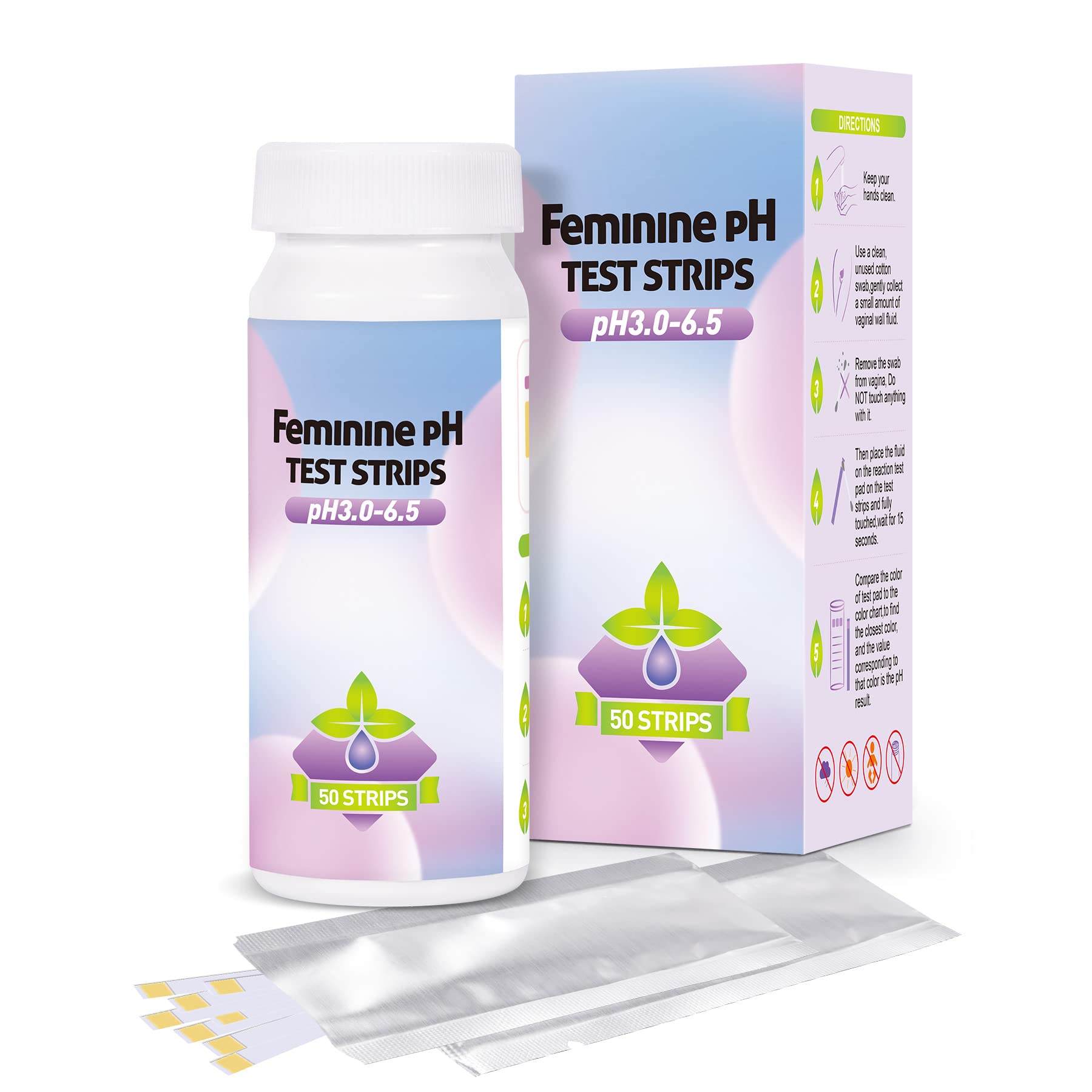 Yeast Infection Test for Women, 50 Count Vaginal pH Test Strips, BV Test Kit at Home SaySummer uk supplements