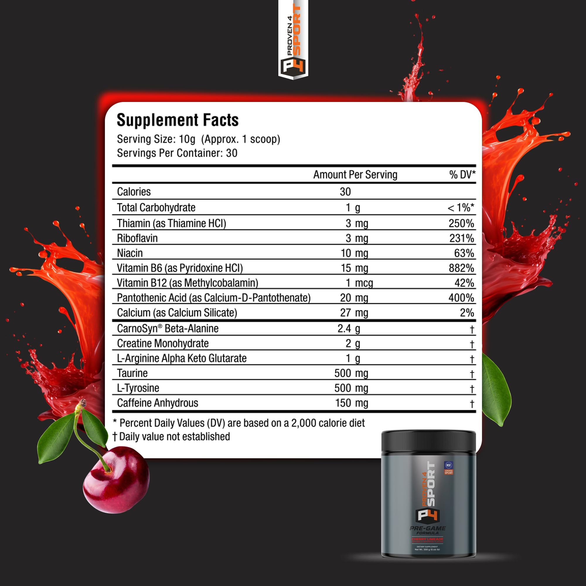 Proven4 Pre Workout Powder for Men and Women with Creatine - Beta Alanine - Caffeine Proven4 Sport uk supplements
