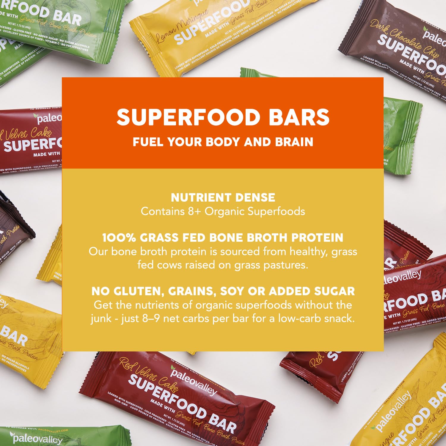Paleovalley Superfood Bars – Lemon Meringue– 10 Pack – 9g Protein per Bar – Gluten-Free, Grain-Free, Paleo, Non-GMO – On-the-Go Snack Paleovalley uk supplements
