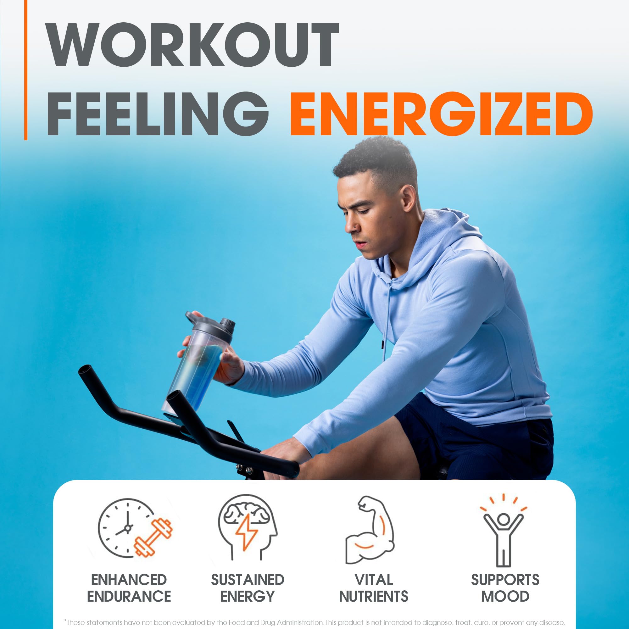 Genius Energized Pre Workout Powder – Caffeine Infused Pre-Workout Booster Supplement with Beta Alanine & Alpha GPC, No Artificial Sweeteners or Dyes - 200mg Caffeine, 20 Servings, Blue Raspberry The Genius Brand uk supplements