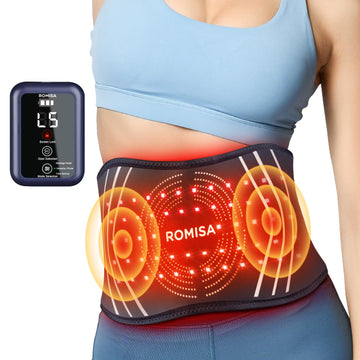 ROMISA Red Light Therapy Belt - Infrared Light Therapy Vibration Rechargeable 660nm&850nm ROMISA uk supplements