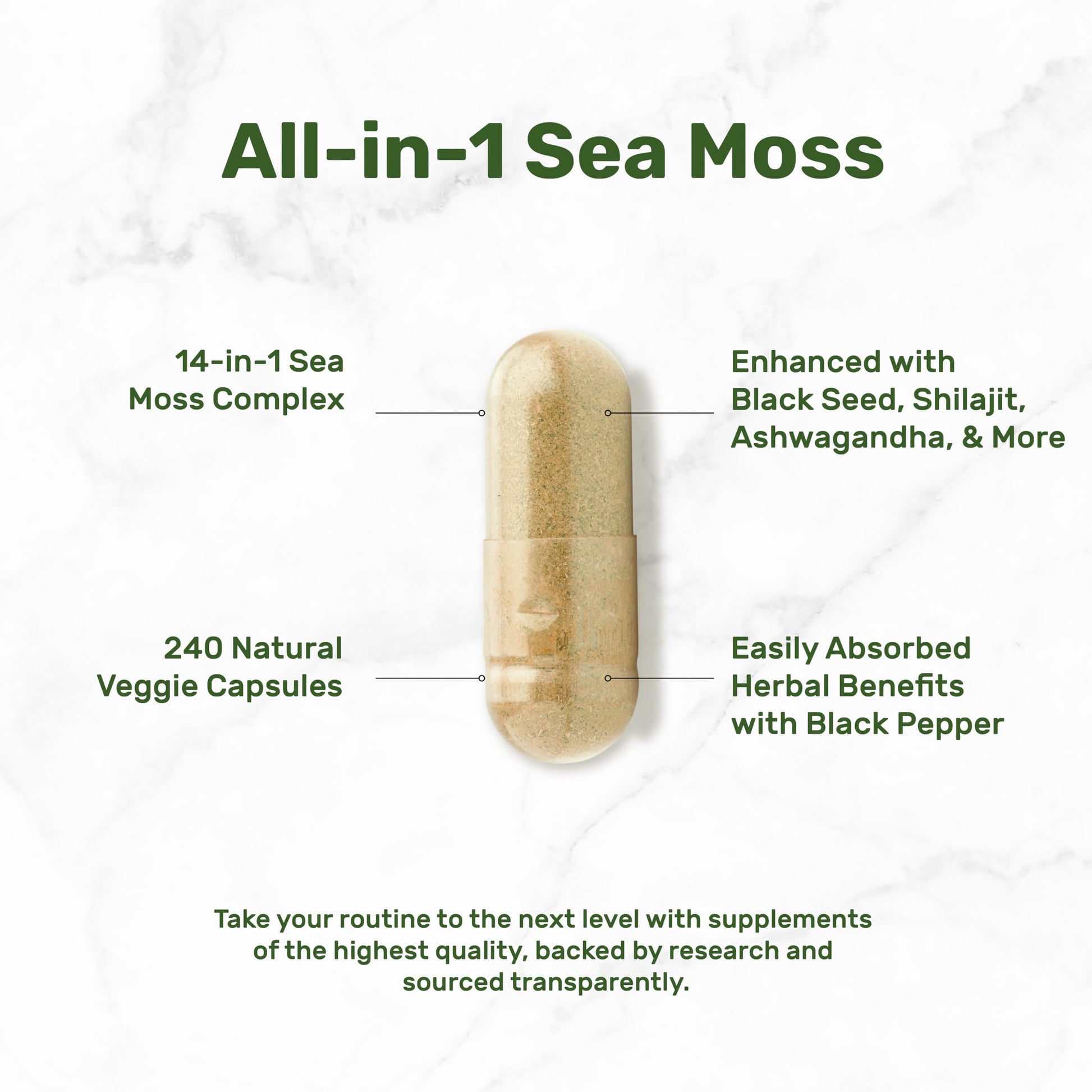 DEAL SUPPLEMENT Irish Sea Moss 240 Veggie Capsules – 14 Superfood Complex with Black Seed Oil, Ashwagandha, & Ginger DEAL SUPPLEMENT uk supplements