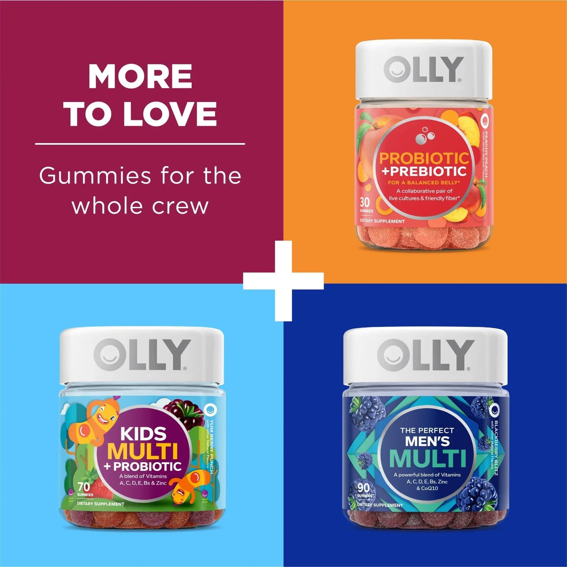 OLLY Immunity Sleep and Women's Multivitamin Gummy Vitamin Bundle (60 + 90 Count) OLLY uk supplements