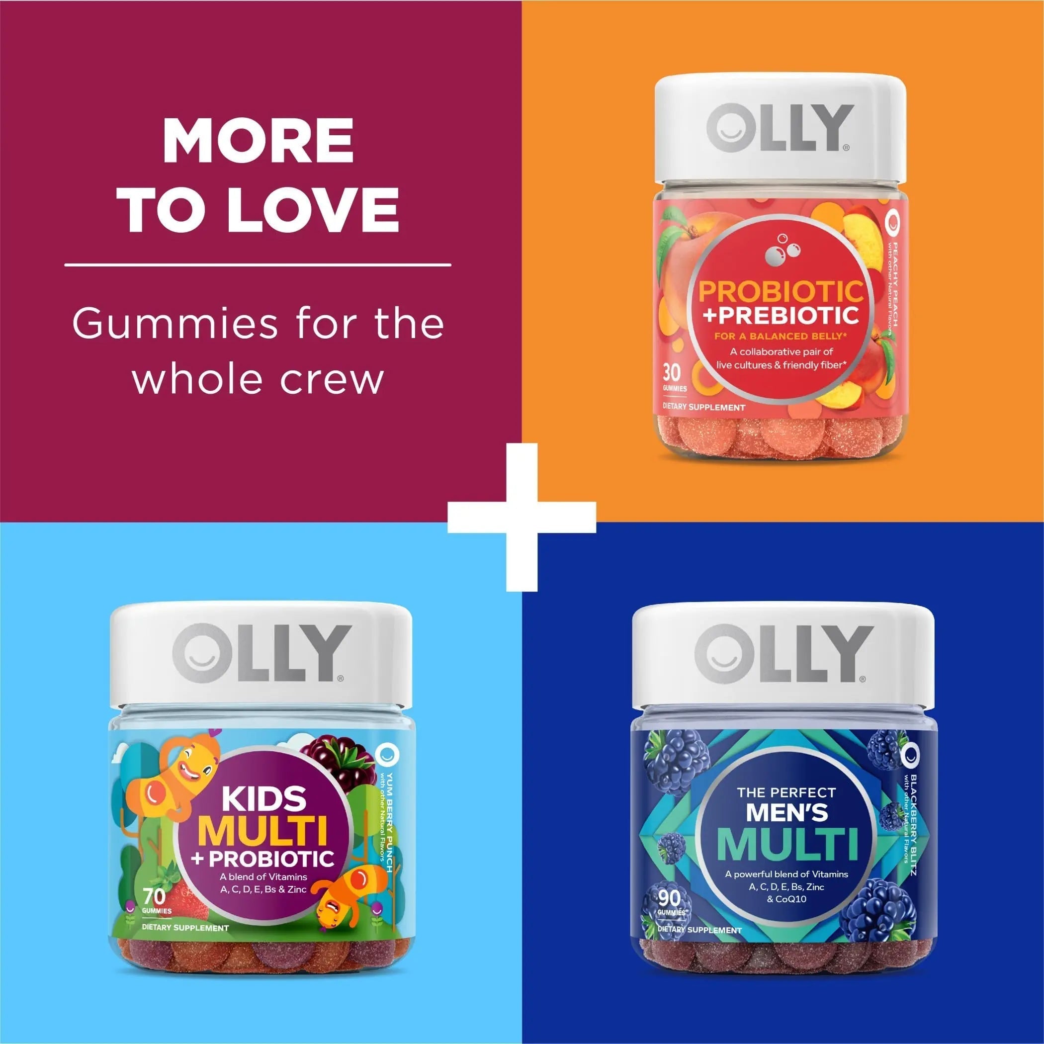 OLLY Immunity Sleep and Women's Multivitamin Gummy Vitamin Bundle (60 + 90 Count) OLLY uk supplements