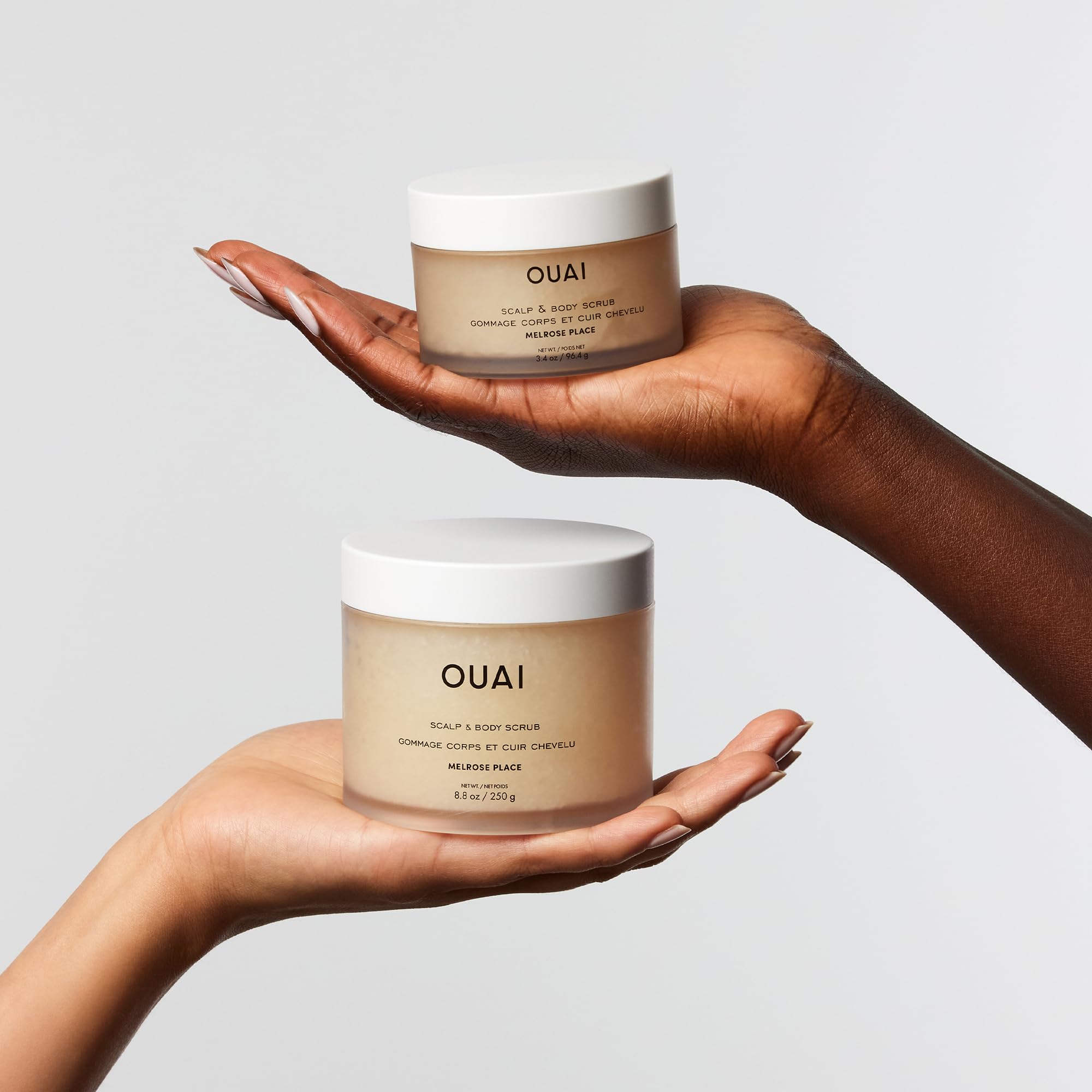 OUAI Scalp & Body Scrub Travel Size, Melrose Place - Exfoliating Body Scrub with Sugar & Coconut Oil Blend for Smooth, Moisturized Skin - Gentle for Removing Product Build Up (3.4 Oz) OUAI uk supplements