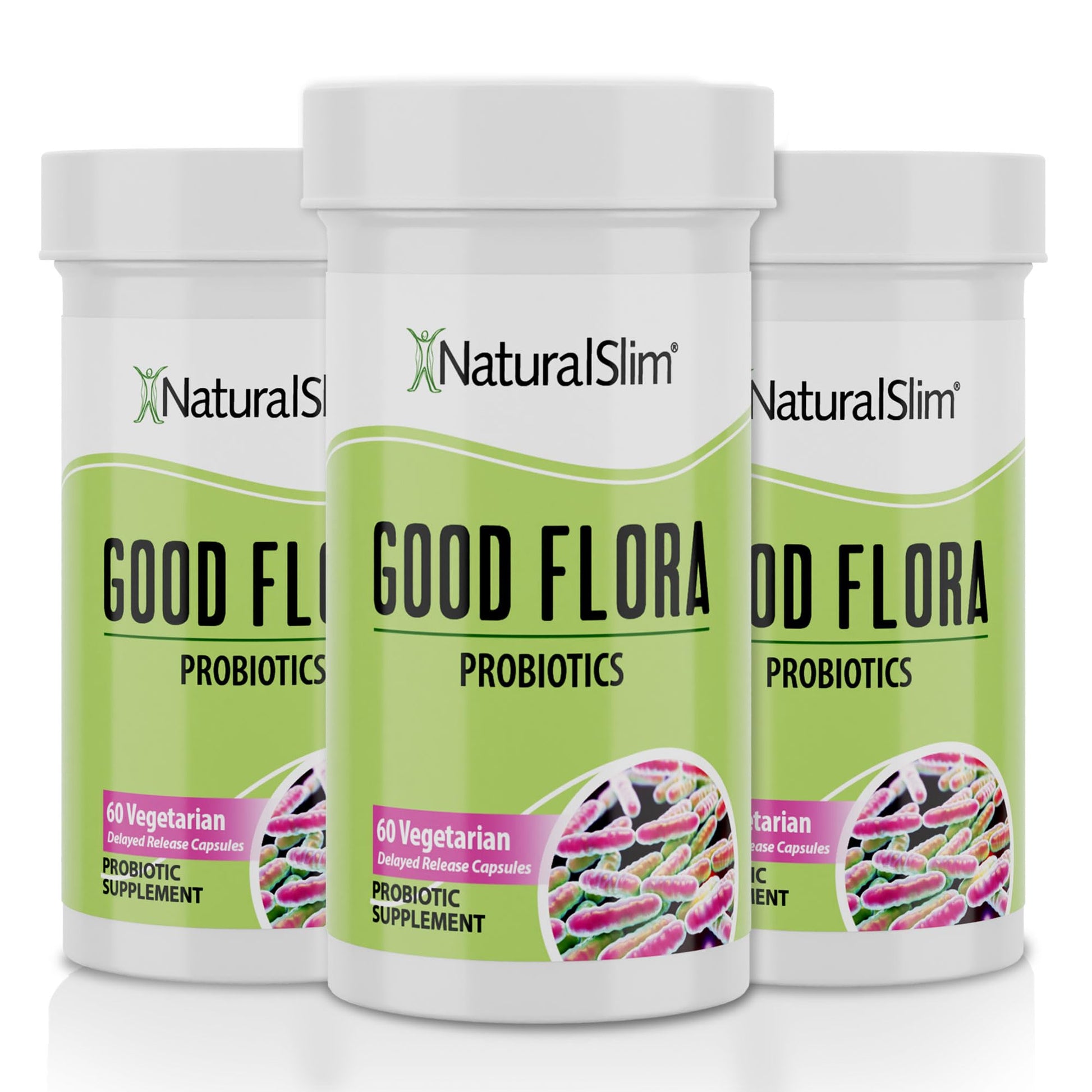 Probiotic Nutritional Supplements Gentle Formula Pro Biotics for Gut Health, Digestive Health, Immune Support, & De-Bloating for Women & Men, 7 Powerful Probiotic Strains, 60 Vegetarian Capsules 3 Pk NaturalSlim uk supplements
